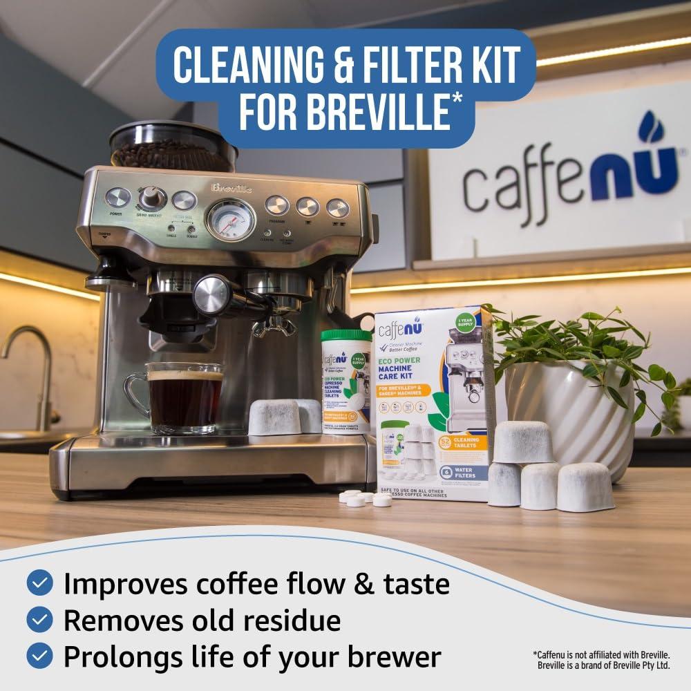 Breville Compatible Cleaning Tablets & Water Filter. 52 Espresso Machine Cleaning Tablets & 6 Breville Filters for Espresso Machine. Removes Build-up & Filters Water Impurities. Years Supply. - Image 3