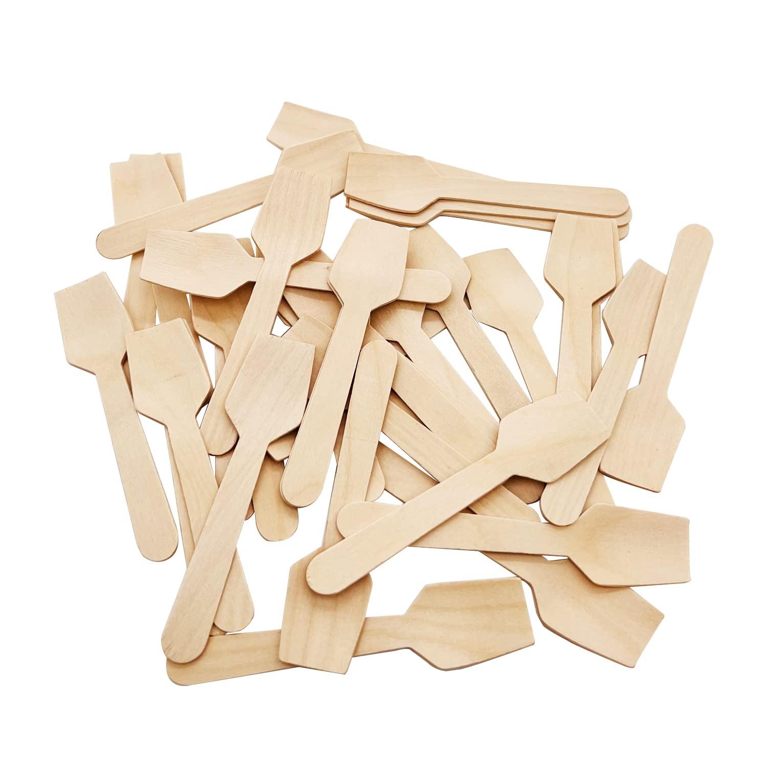 Mini Wooden Spoons, 200 Pcs 4 Inch Disposable Wooden Dessert Spoons, Biodegradable Compostable Birchwood - Image 7
