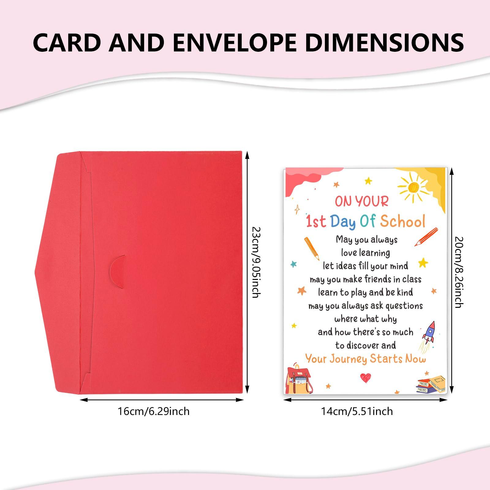 XPENMULBOJA First Day for School card for Kids First Day of Kindergarten Preschool Supplies 1st Grade School Back to School Stuff Gift for Girl Boy Daughter Son 1st Grade & preschool supplies - Image 3