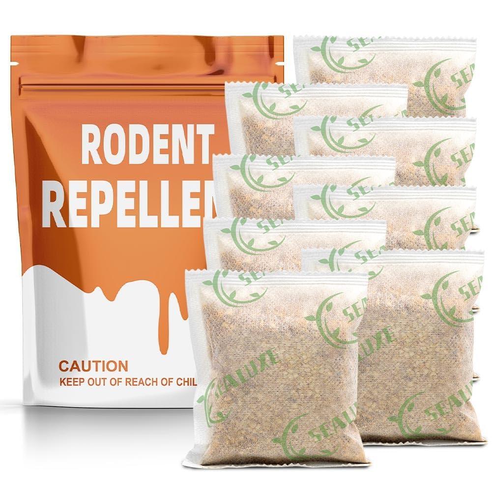 fcesiweg Rodent and Mice Repellent, Mint Rodent and Mouse Repellent Outdoor/Indoor, Keeps Mice Away, Extra-Strength Rat Repellent Indoor Peppermint Repel Mice and Rats, Get Rid of Mice- 8 Pouches