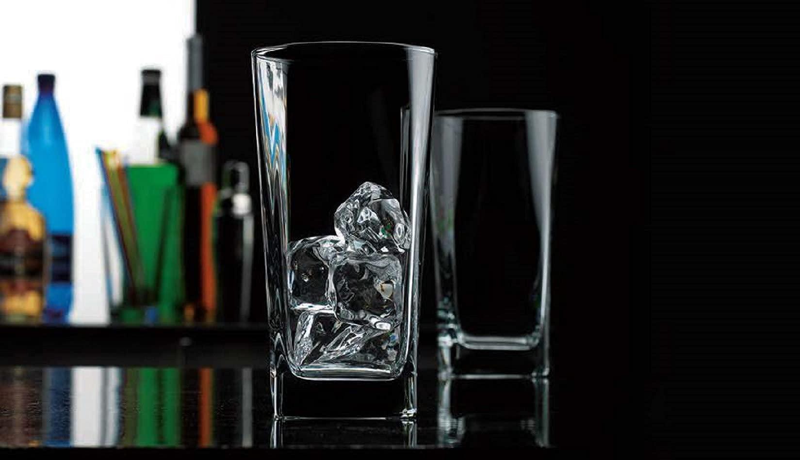 Home Essentials & Beyond Highball Glasses 16 Oz. Set of 4 Tall Square Glass Cups Premium Quality Beverage Cooler Glassware. Uses for Bar Glasses, Water, Juice, and Cocktails. - Image 6