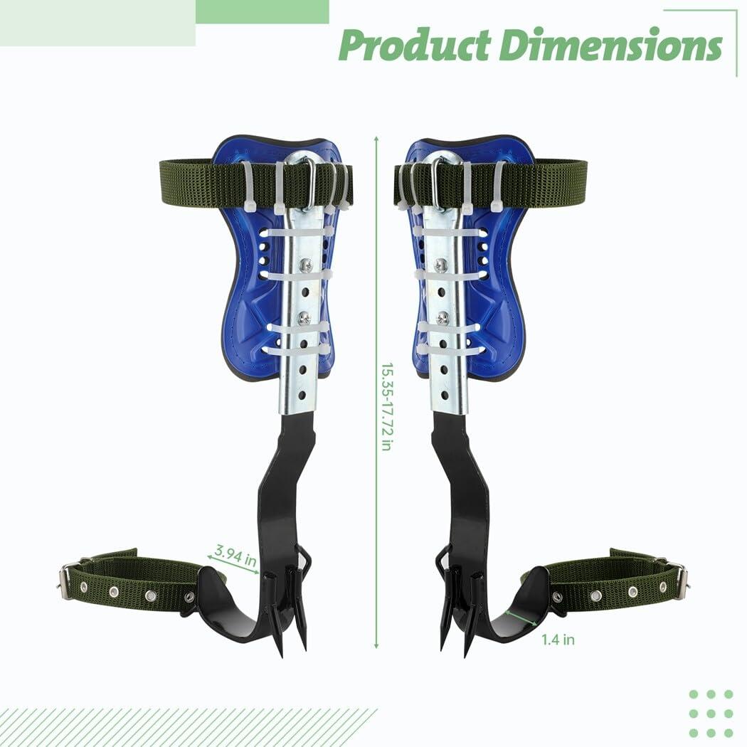 Homaisson Tree Climbing Spikes Set, Adjustable Tree Climbing Spikes, Portable Tree Climbing Gears with Safety Belt, Climbing Tool for Hunting Observation, Fruit Picking - Image 5