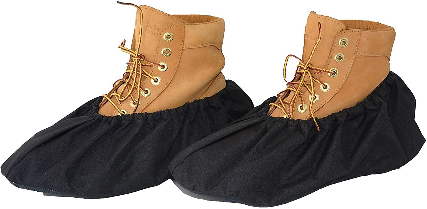 2 Pairs Non Slip waterproof Reusable shoe Covers for contrators and Carpet Floor Protection, Machine Washable. SMALL - Image 4