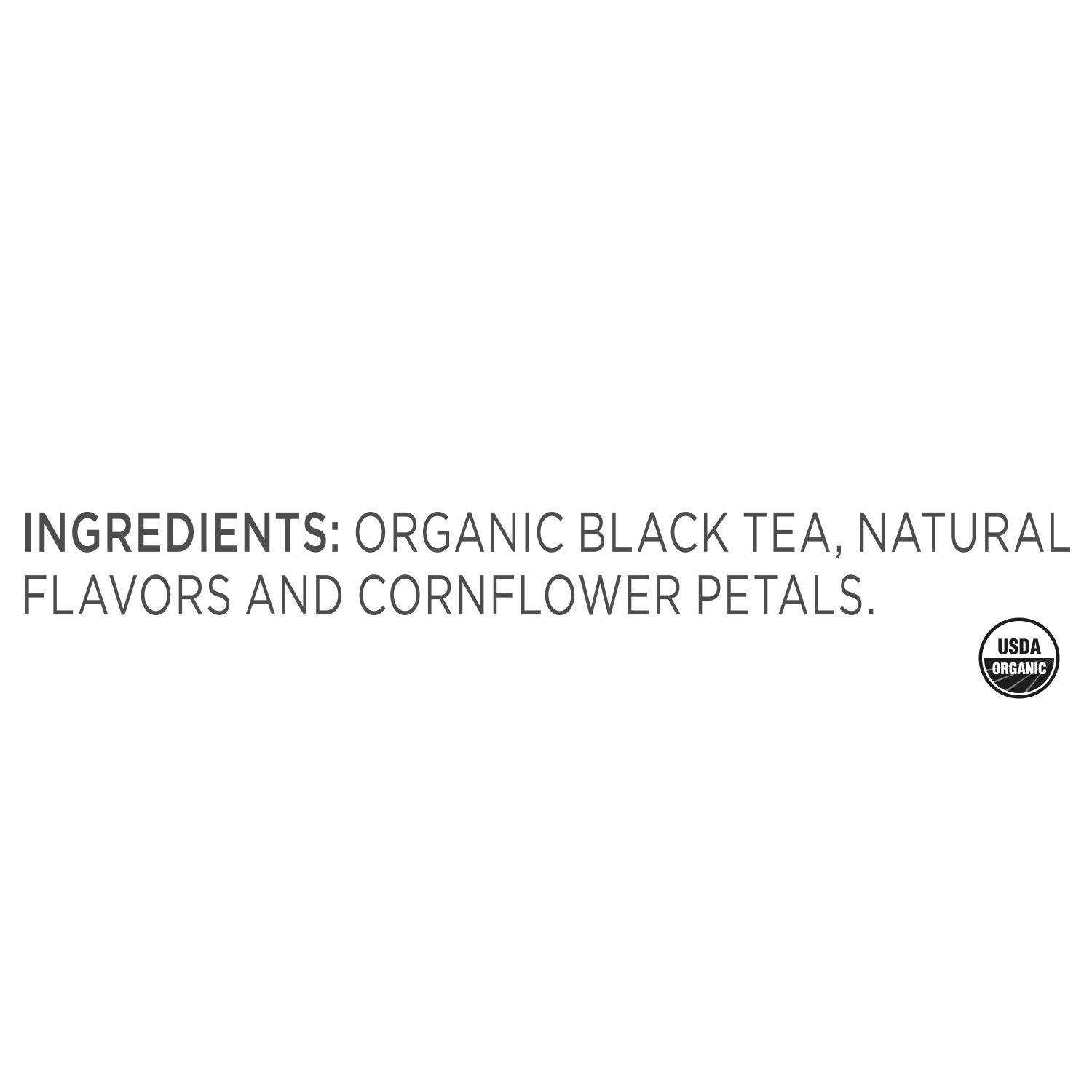 Tea Forte Earl Grey Premium Organic Loose Leaf Caffeinated Black Tea Blend Canister, Makes 35-50 Cups - Image 2