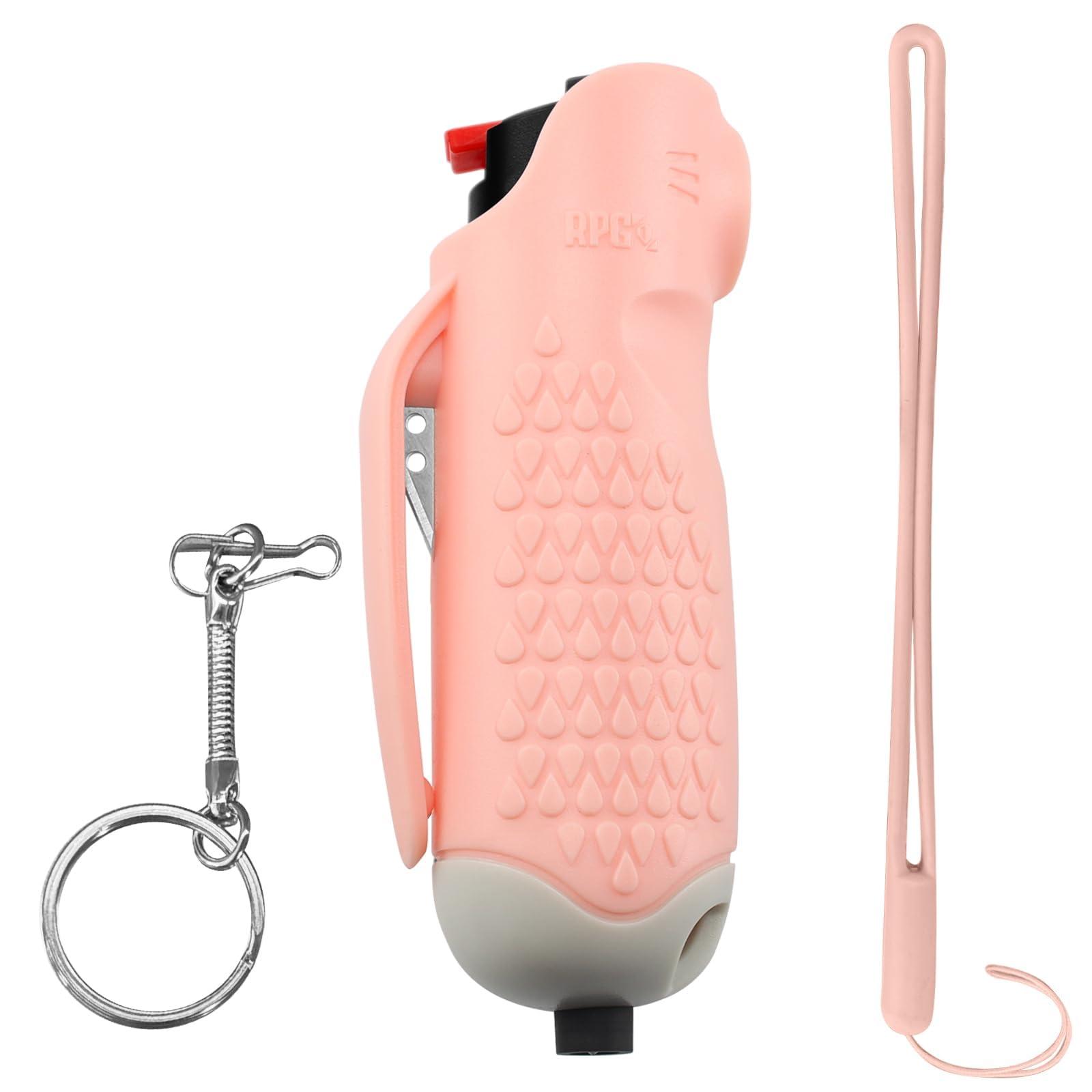 RPG 3-in-1 OC Pepper Spray, Women Self Defense Weapons Kits with Seat Belt Cutter & Window Breaker, Safety Keychain Set for Women | Car Essentials | Made in USA