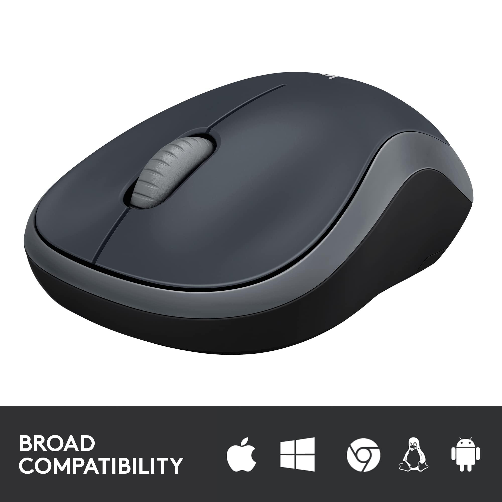 Logitech M185 Wireless Mouse, 2.4GHz with USB Mini Receiver, 12-Month Battery Life, 1000 DPI Optical Tracking, Ambidextrous PC/Mac/Laptop - Swift Grey - Image 5