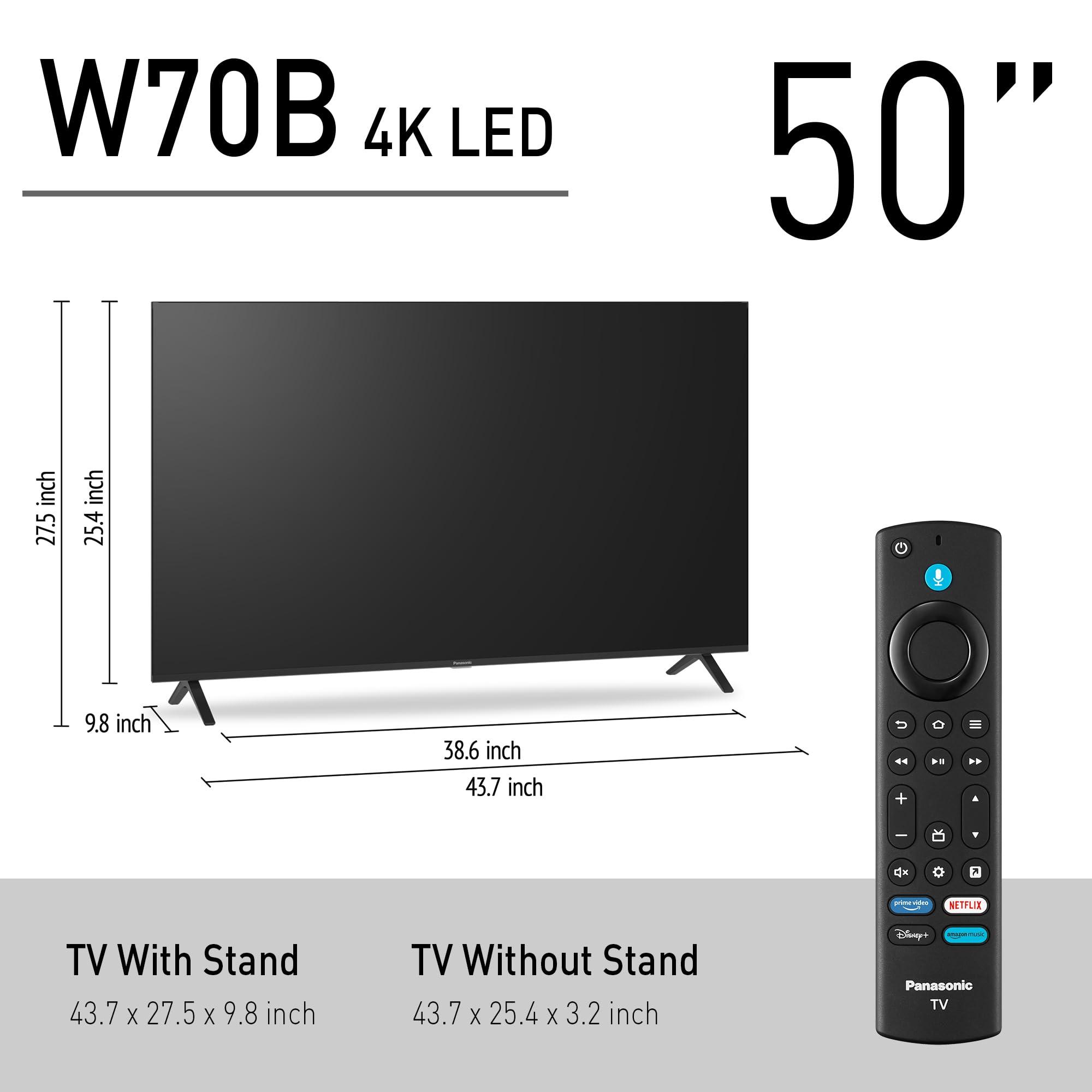 Panasonic W70 Series 50" LED 50W70BP, Smart Fire TV, Press & Ask Alexa, Apple AirPlay, 4K Ultra HD, (2025 Model), HDR10+, HDMI 2.1, Bluetooth Support - Image 3