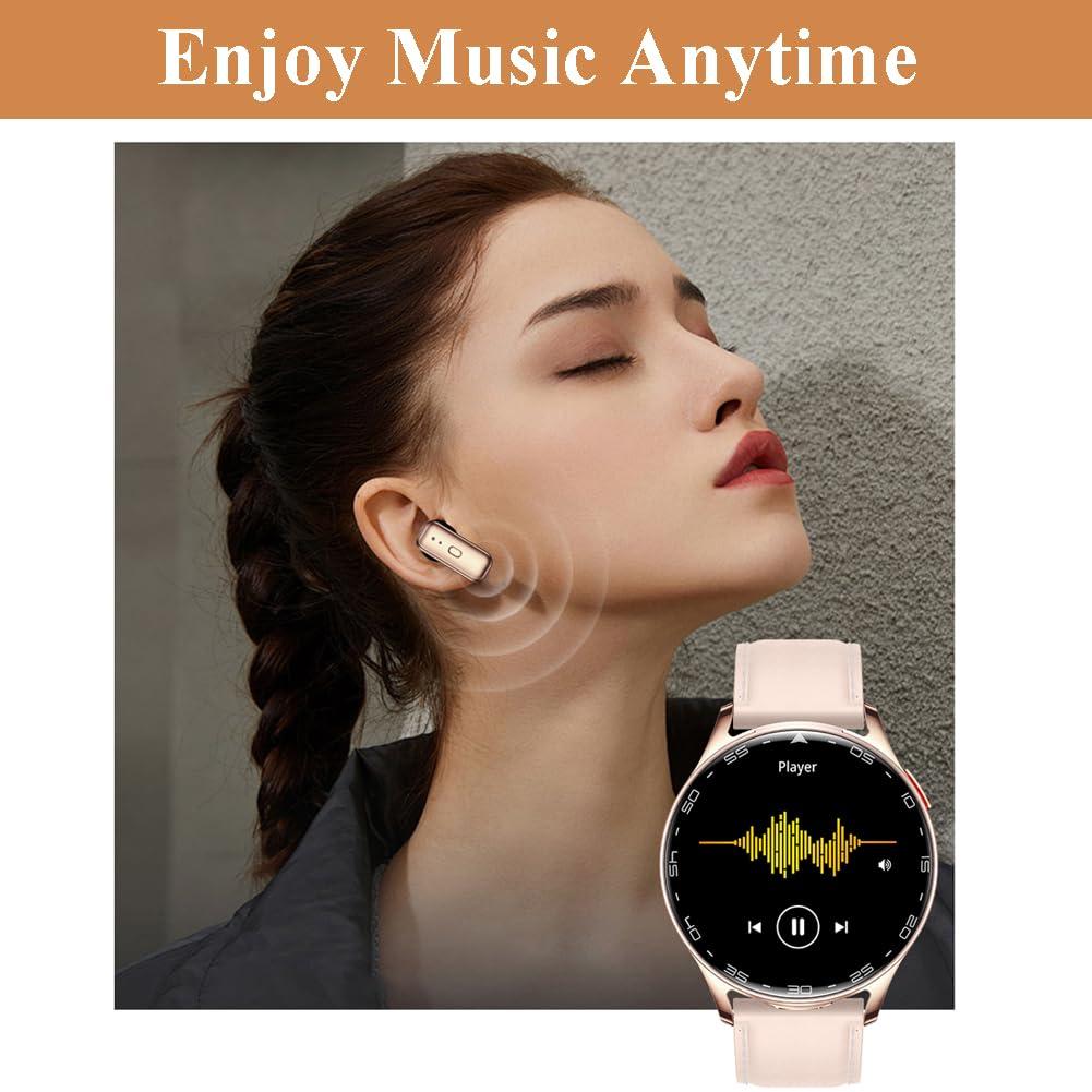 Alliget Smart Watch with Earbuds, 2 in 1 Bluetooth Smartwatch, 1.39" HD IPS Screen Smartwatch for Men Women, Fitness Tracker Long Time Standby Men Women Sports Smart Watch (Pink) - Image 3