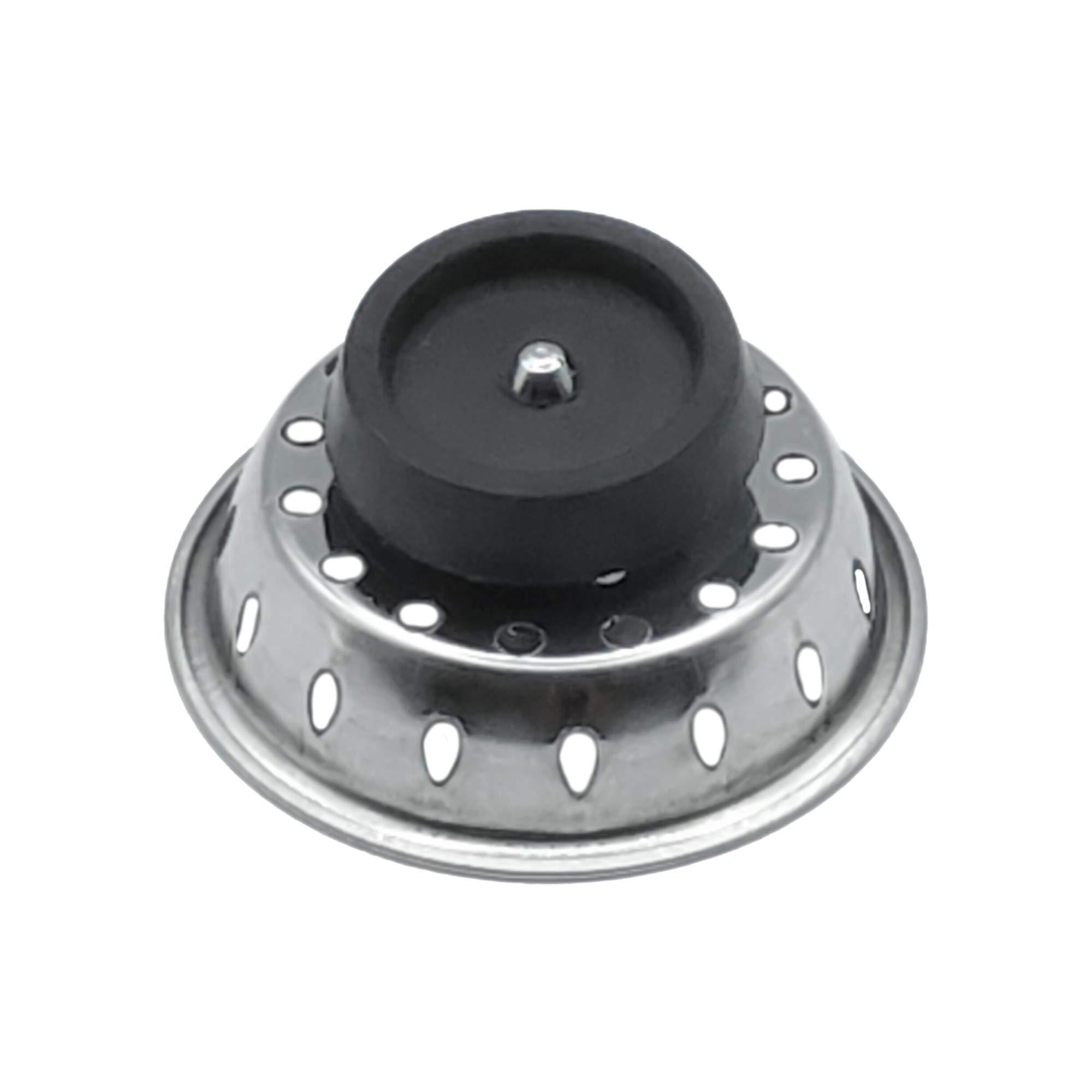 Kitchen Sink Stainless Steel Basket Strainer Replacement with Flat Bottom Rubber Stopper, 3-1/2 Inch, Indoor and Outdoor Kitchen Sink Strainer, Chrome - Image 4