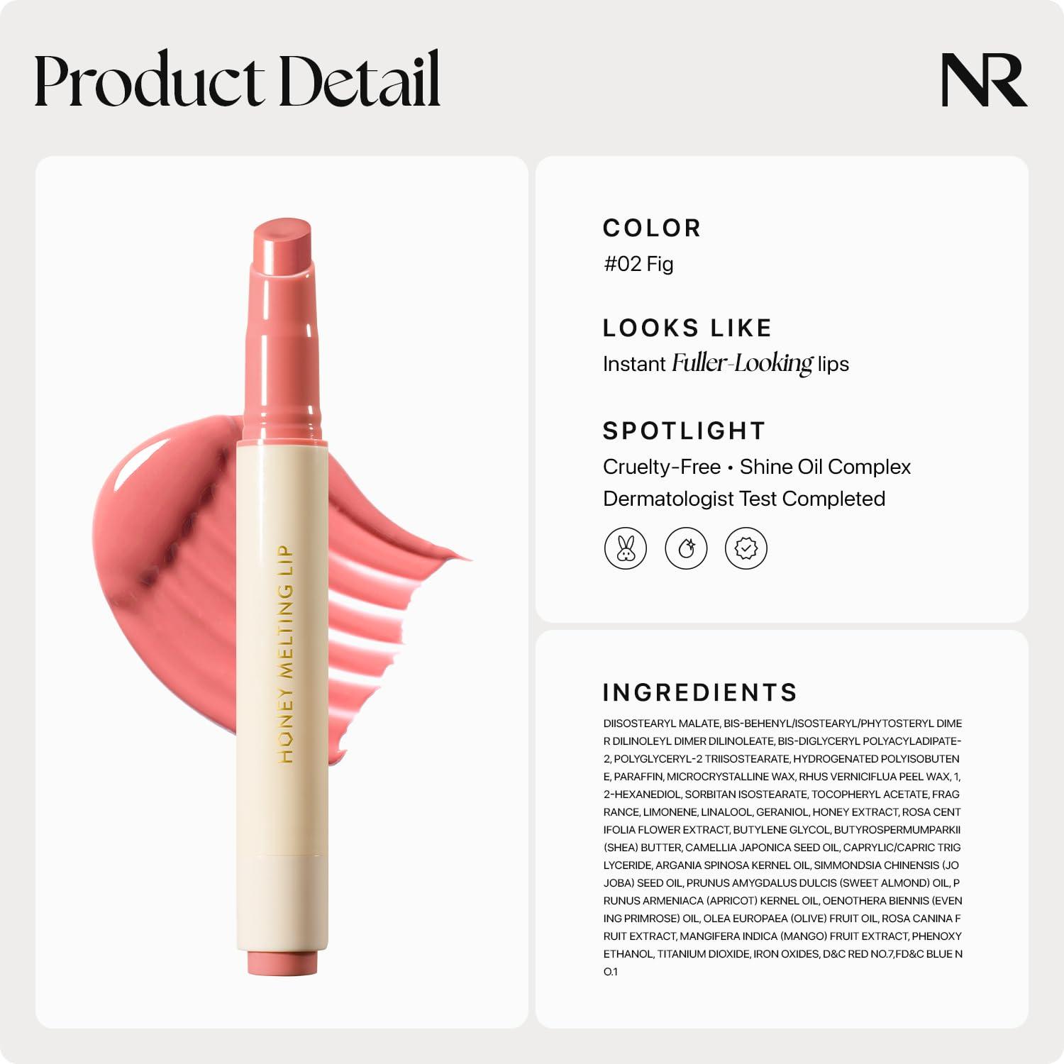 Nature Republic HONEY MELTING LIP (02 FIG) SOFT LIP STICK, Hydrating Gloss, Moisturizing balms, Sheer tint, Shine & Nude, Glowy Finish, korean make up - Image 8