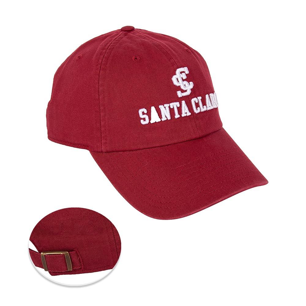 Desert Cactus Santa Clara University Baseball Hat SCU Broncos Brimmed Embroirderd Hats Cap Adjustable Cloth Strap Adult (Style A) Red