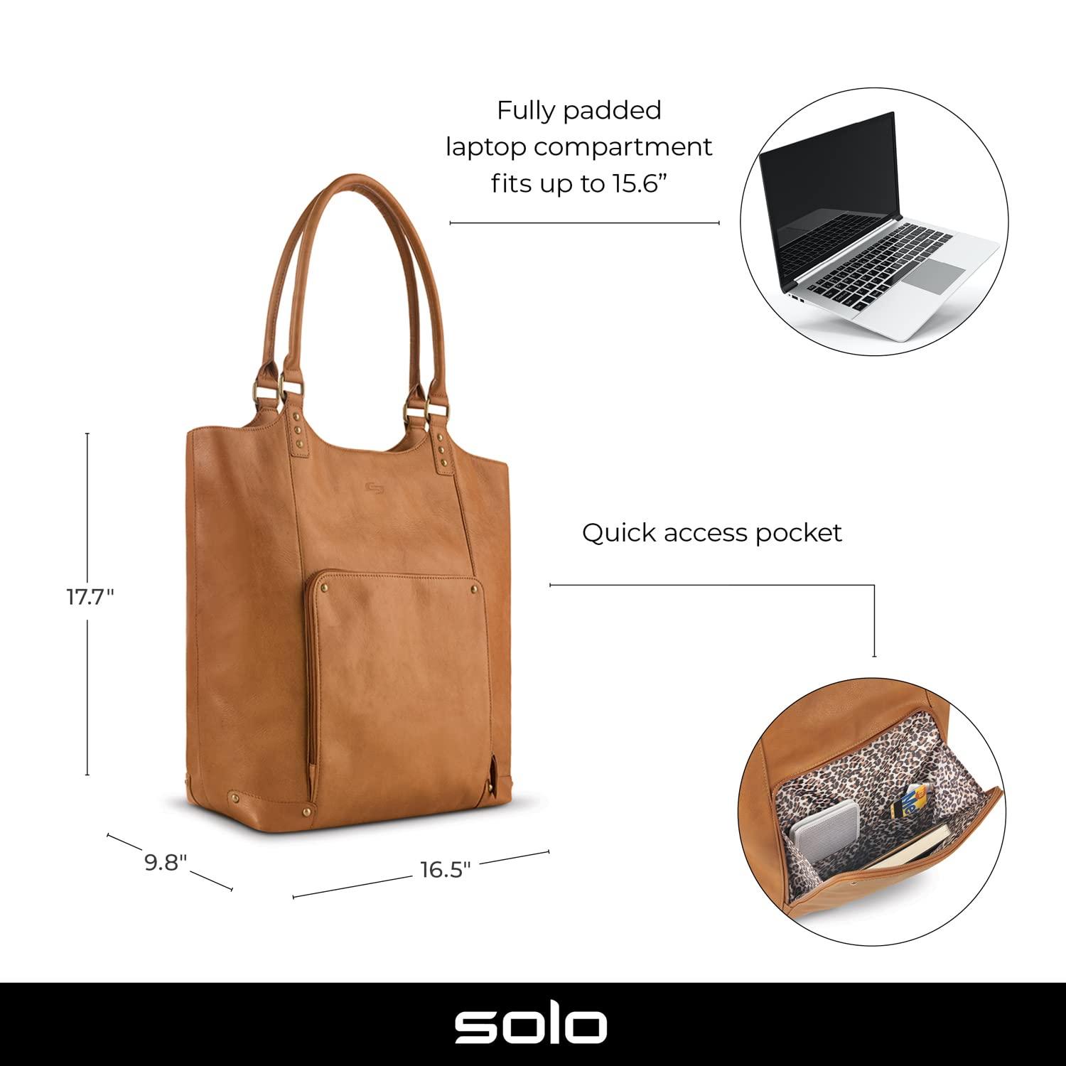 Solo Executive 15.6 Inch Bucket Tote, Espresso - Image 2