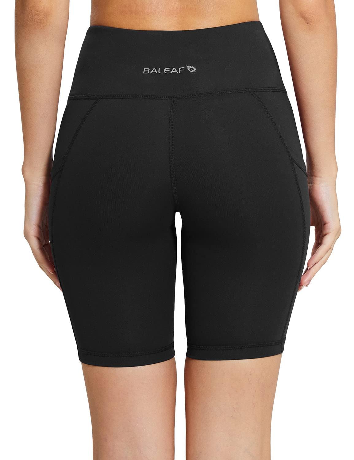 baleaf Women's 8"/ 5"/ 3" Biker Shorts High Waist Yoga Workout Gym Running Volleyball Spandex Shorts with Pockets - Image 3