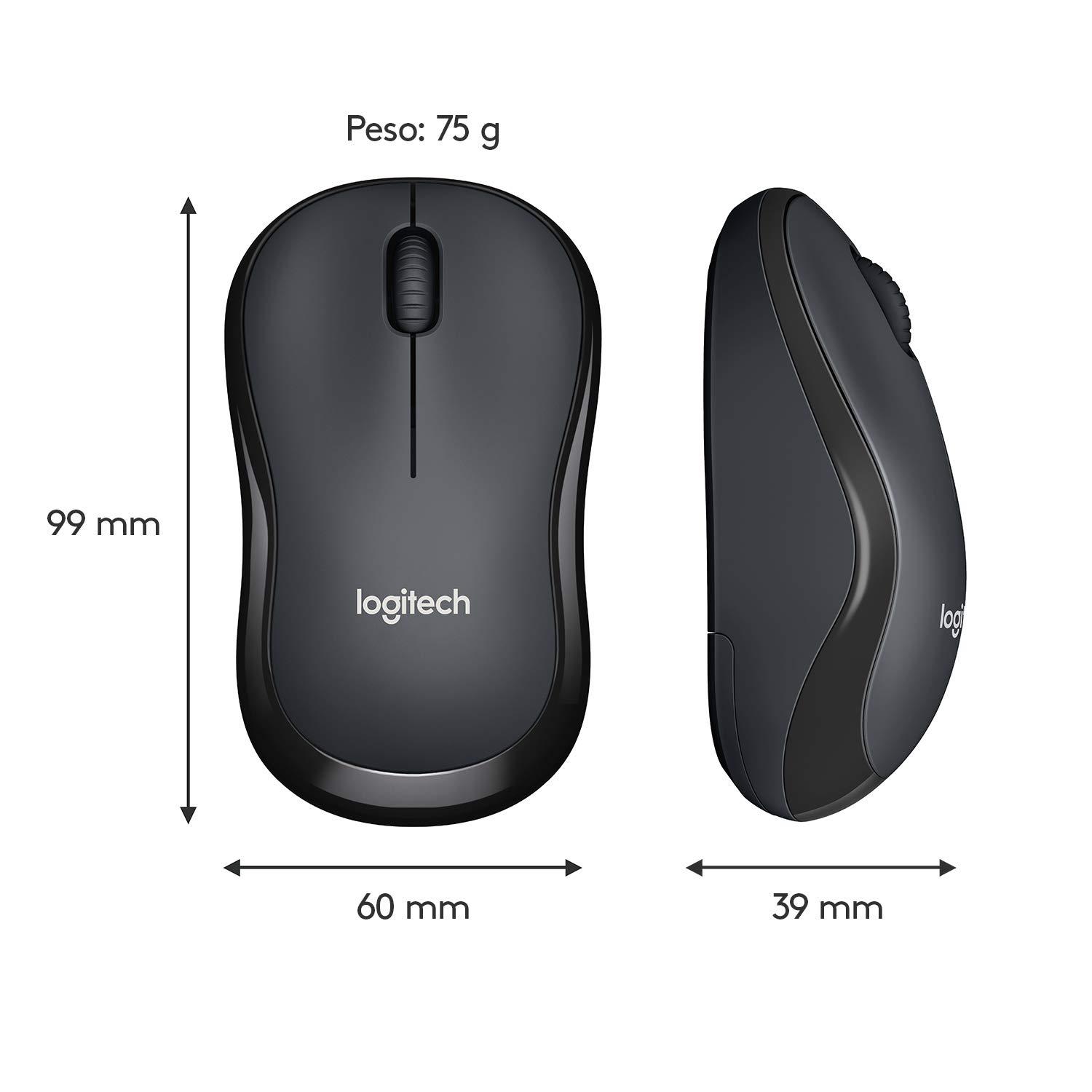 Logitech M220 Silent Wireless Mouse, 2.4 GHz with USB Receiver, 1000 DPI Optical Tracking, 18-Month Battery, Ambidextrous, Compatible with PC, Mac, Laptop (Off-White) (Renewed) - Image 8