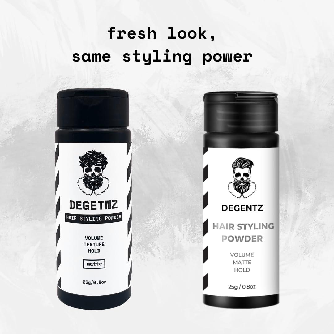 DEGENTZ King Sized Hair Styling Powder - Volumizing and Mattifying Hold (0.8oz / 25g) - Add Life and Texture without Grease - Non-Sticky, Natural Look - Image 3
