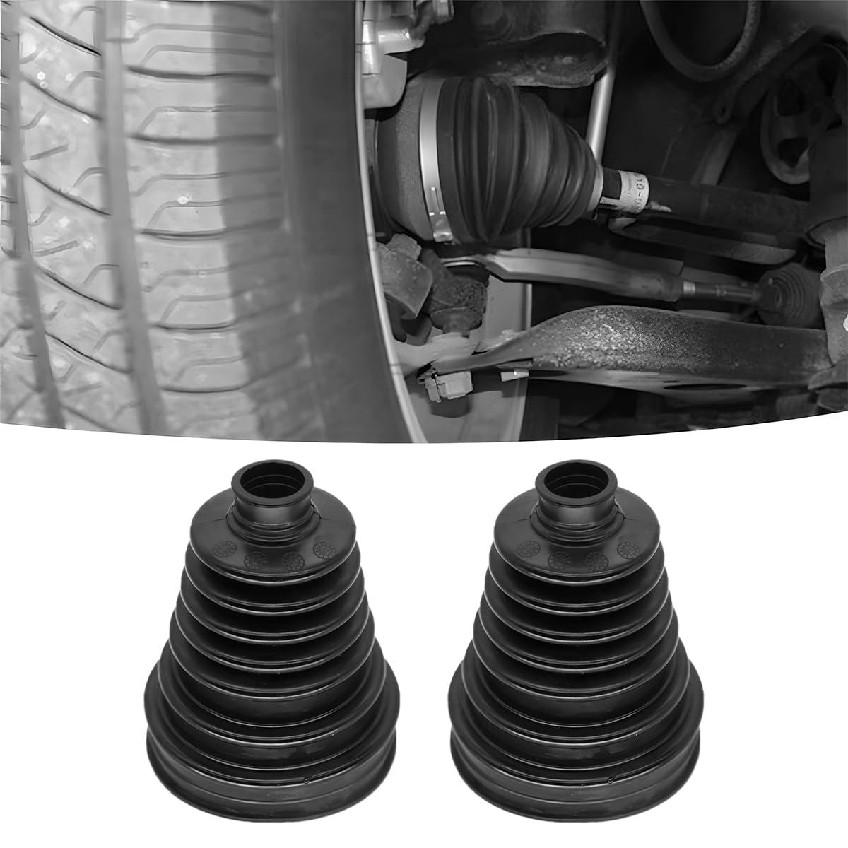 BESULEN 2PCS Car CV Joint Boot Kit, Flexible Vehicle Constant Velocity Dust Cover with 6 Cable Ties, Automotive Front Rear Axle Boot Repair Tools Accessories, Universal Fit - Image 5