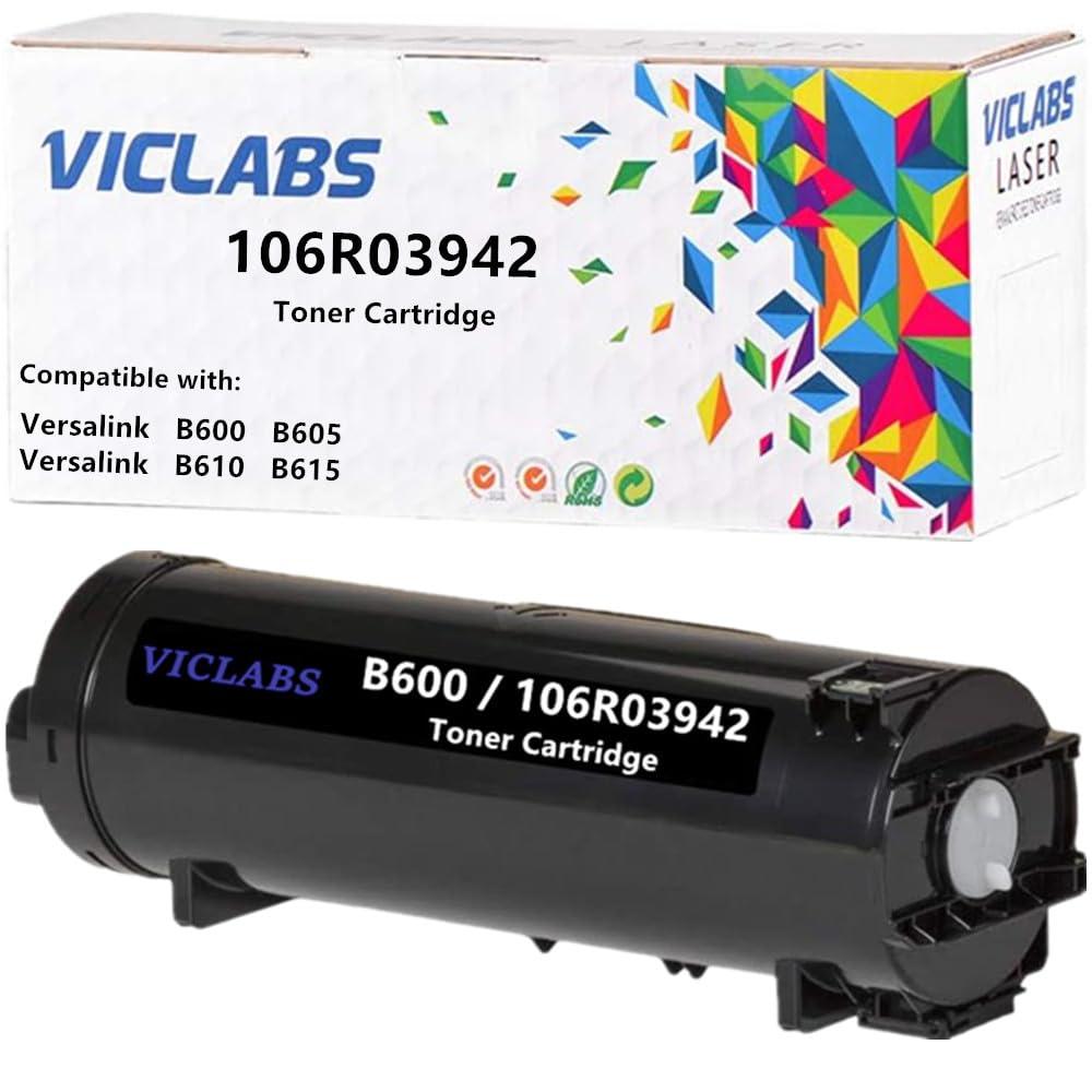 VicLabs B600 106R03942 Toner Cartridge Replacement for Xerox B600 106R03942 Toner Cartridge for use in Xerox Versalink B600 B605 B610 B615 Printers ( 25,900 Pages, 1- Pack, )