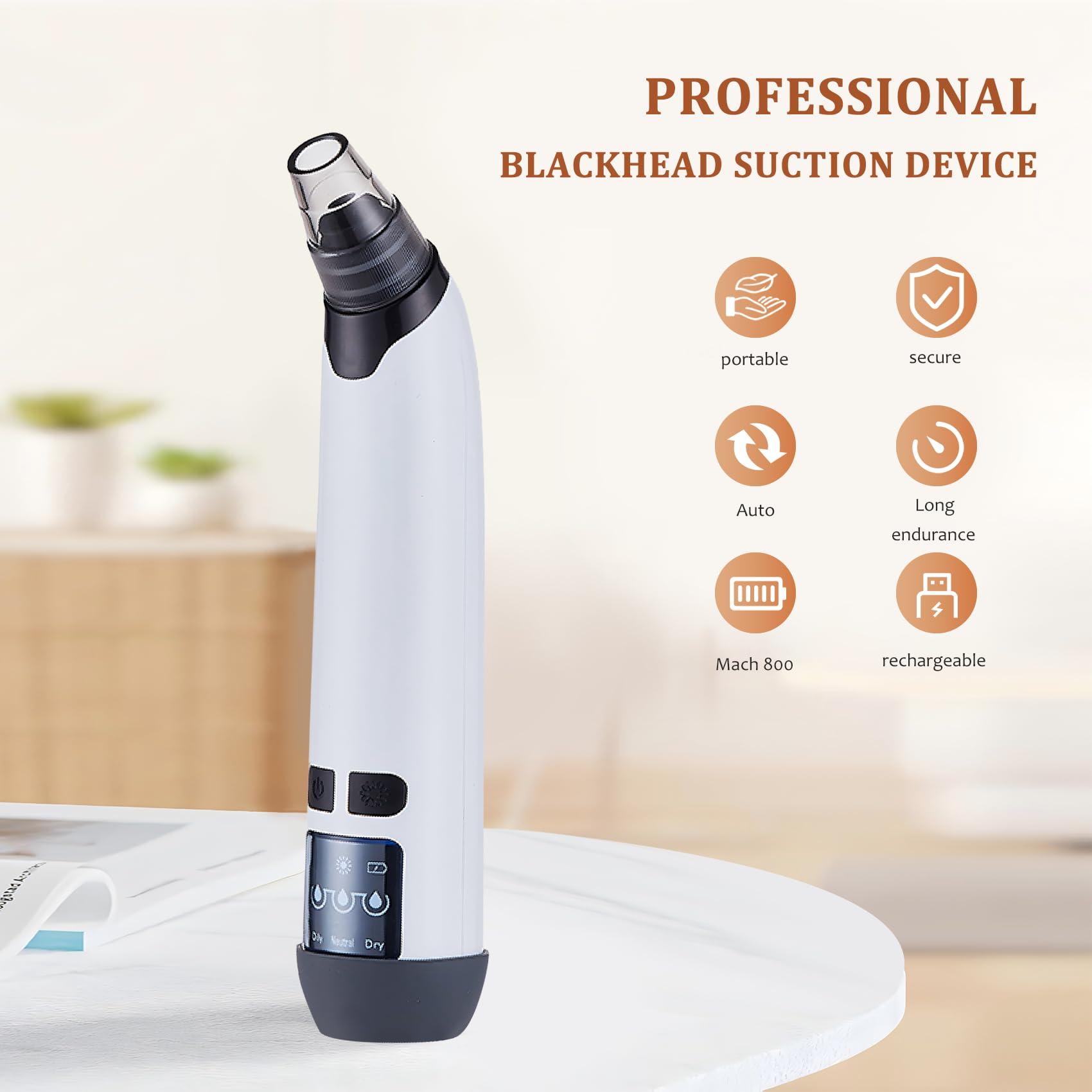 Blackhead Remover Vacuum - Powerful Pore Vacuum for Cleansing, Blackhead Extractor with 3 Adjustable Suction Levels, 4 Blackhead Removal Tools, USB Rechargeable，Suitable for Women and Men - Image 6