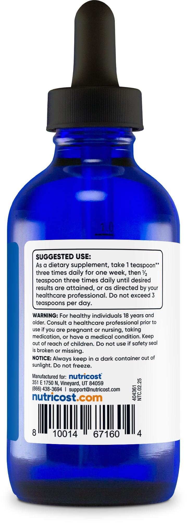 Nutricost Colloidal Silver 4oz 150mcg - Cobalt Blue Glass Bottles, Bio-Active Colloidal Silver - Image 4