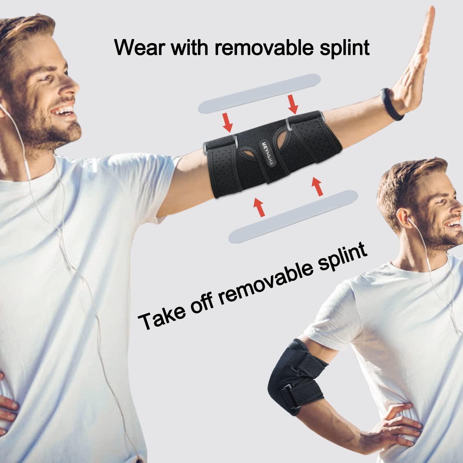 Reamphy Elbow Brace,Comfortable Night Elbow Sleep Support,Elbow Splint, Adjustable Stabilizer Splints, Cubital Tunnel Syndrome,Tendonitis,Ulnar Nerve,Tennis,Fits for Men and Women(Fits Most) - Image 3