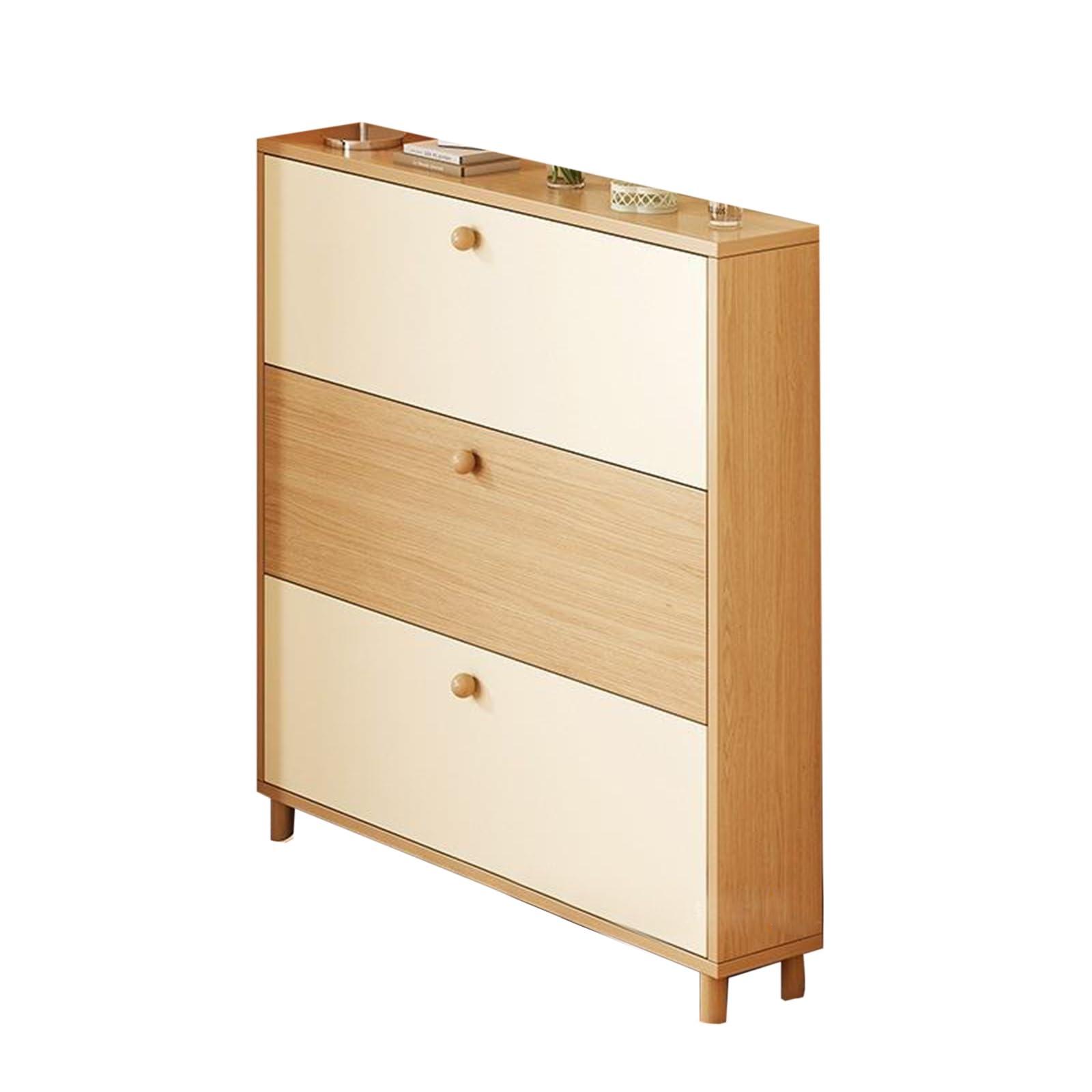 XCHEN Small Kitchen Cabinet，Kitchen Appliance Storage,Ultra-Thin flip-top Shoe Cabinet, Porch Cabinet, Simple Shoe Rack(80 * 17 * 118.5cm/31.5 * 6.69 * 46.65in)