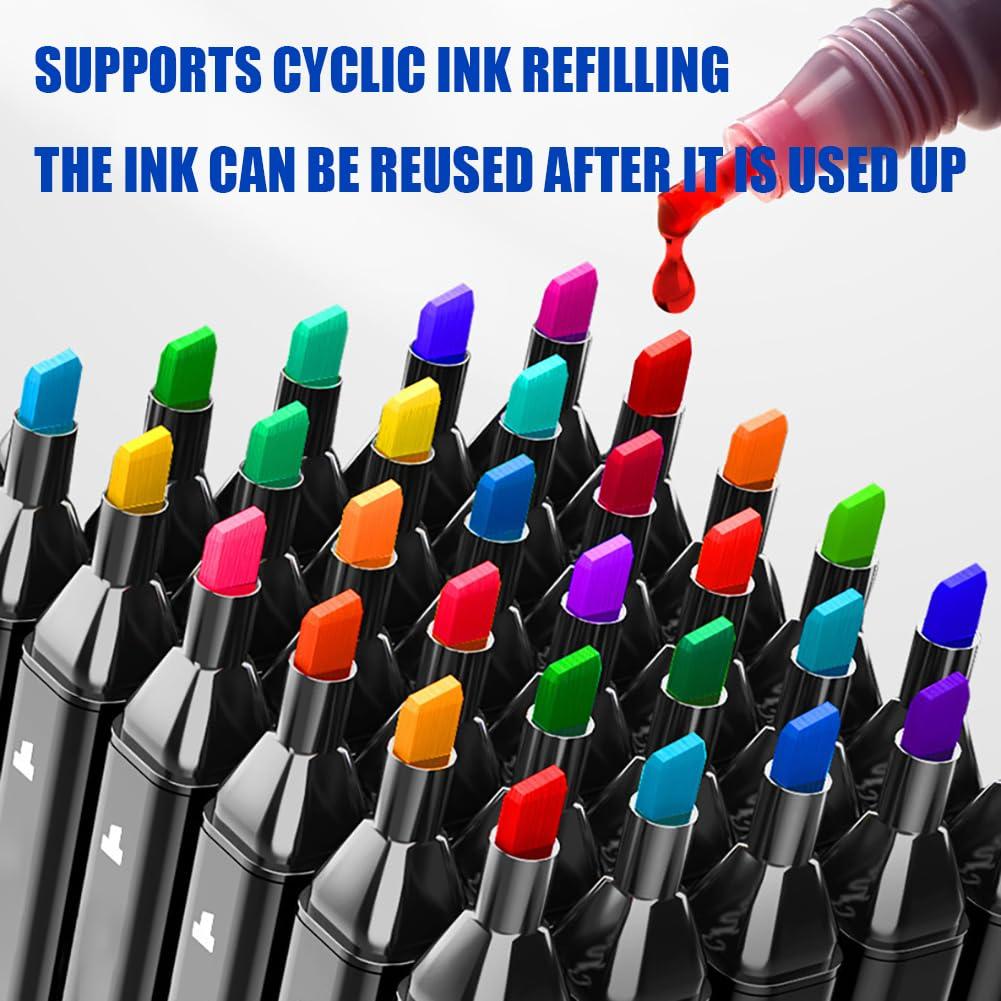 Alcohol Markers, 80 Colors Art Drawing Markers Set for Kids Adults Dual Tip Permanent Sketch Markers, with Organizing Case - Image 5