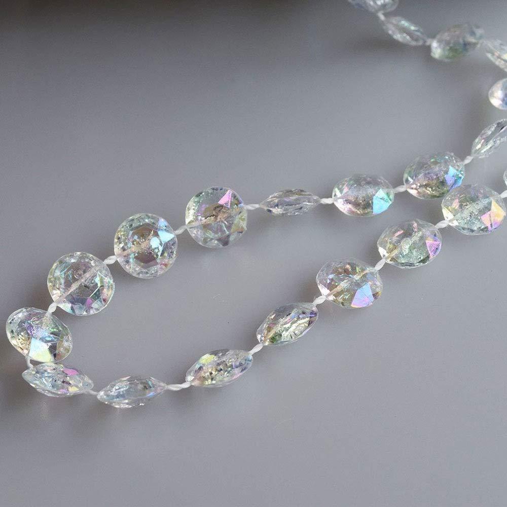 SKY CANDYBAR 99FT DIY Garland Diamond Acrylic Crystal Beads Strand Shimmer Wedding Decorations Party Decoration Crafting Projects (Iridescent) - Image 3
