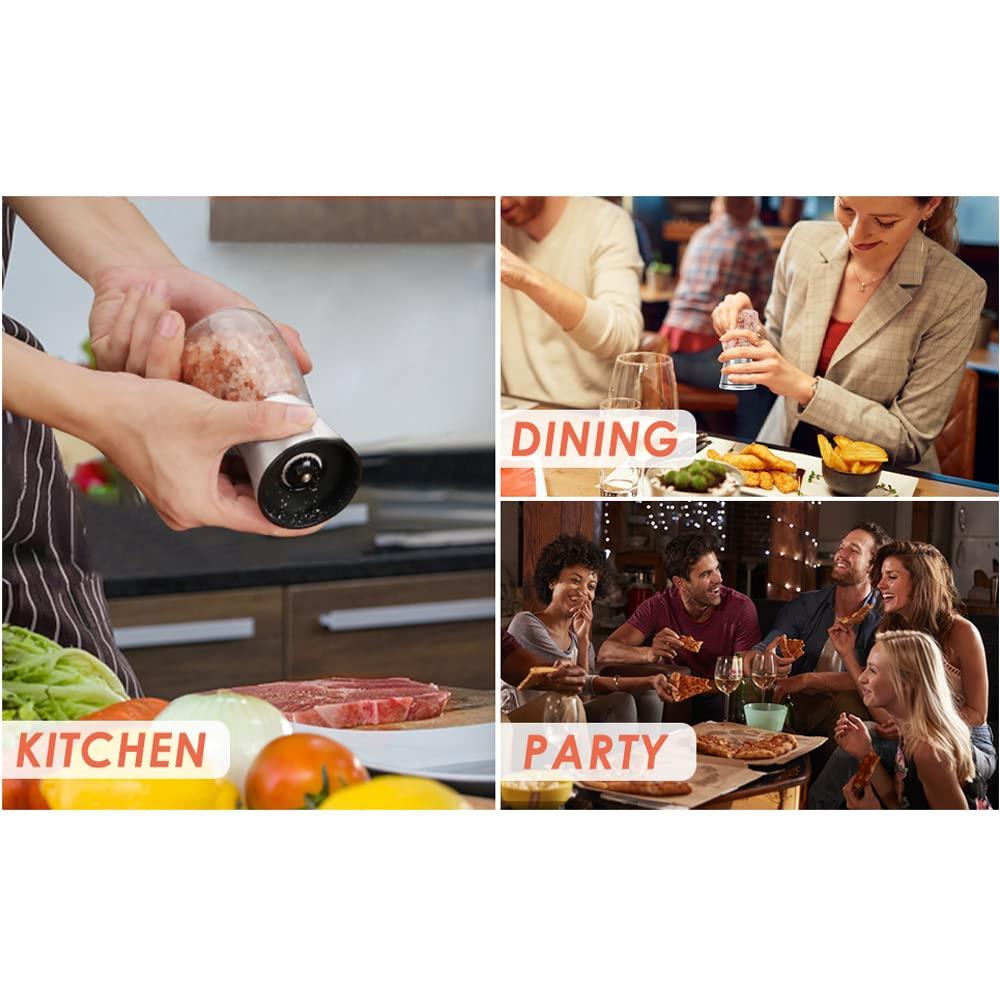 Ebaco Original Stainless Steel Salt or Pepper Grinder - Top Spice Mill with Ceramic Blades, Brushed Stainless Steel and Adjustable Coarseness By Pepper Grinder （Single Package） - Image 6