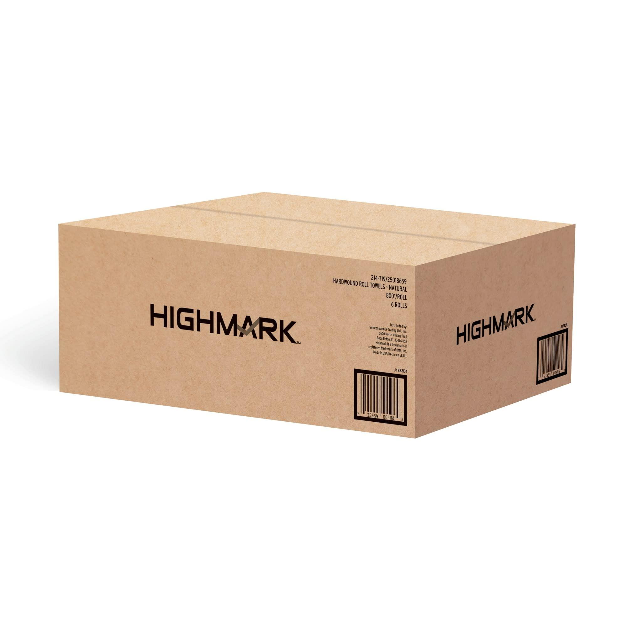 Highmark® Hardwound Paper Towels, 8" x 800', 100% Recycled, Natural, Case Of 6 Rolls - Image 3