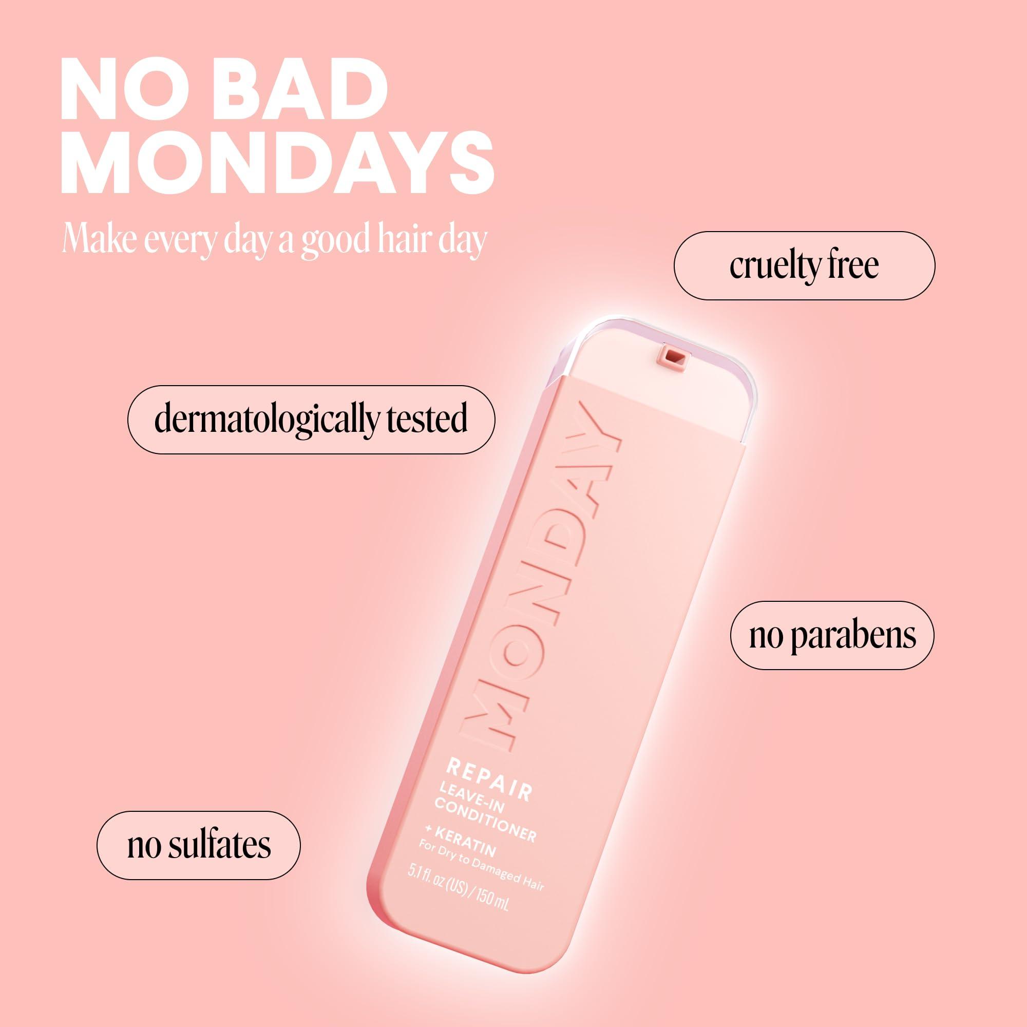 MONDAY HAIRCARE REPAIR Leave in Conditioner with Keratin, Jojoba Oil, Wheat Protein, Cocoa Butter, Argan & Sweet Almond Oil for Dry & Damanged Hair 150mL - Image 5