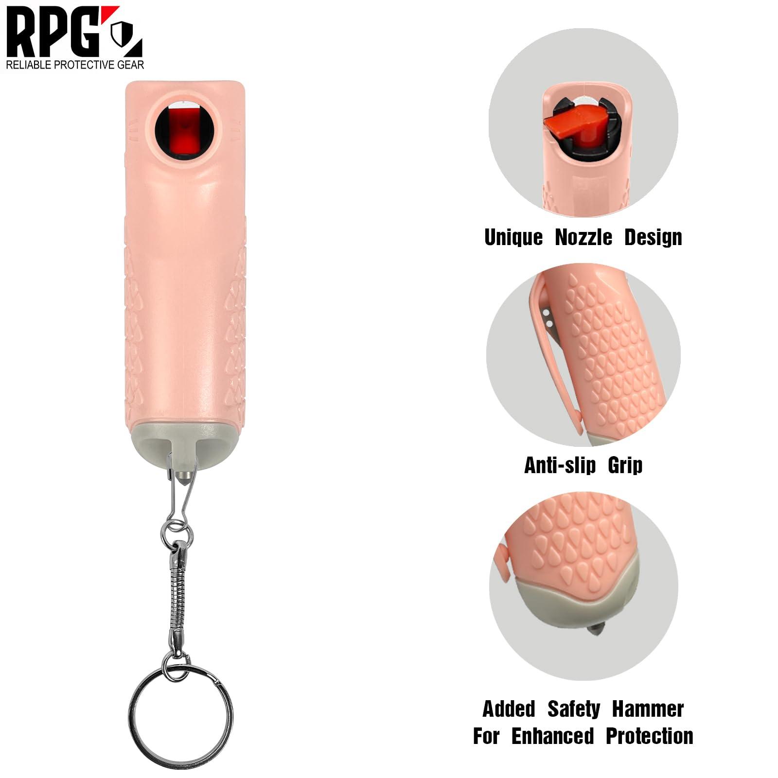 RPG 3-in-1 OC Pepper Spray, Women Self Defense Weapons Kits with Seat Belt Cutter & Window Breaker, Safety Keychain Set for Women | Car Essentials | Made in USA - Image 3
