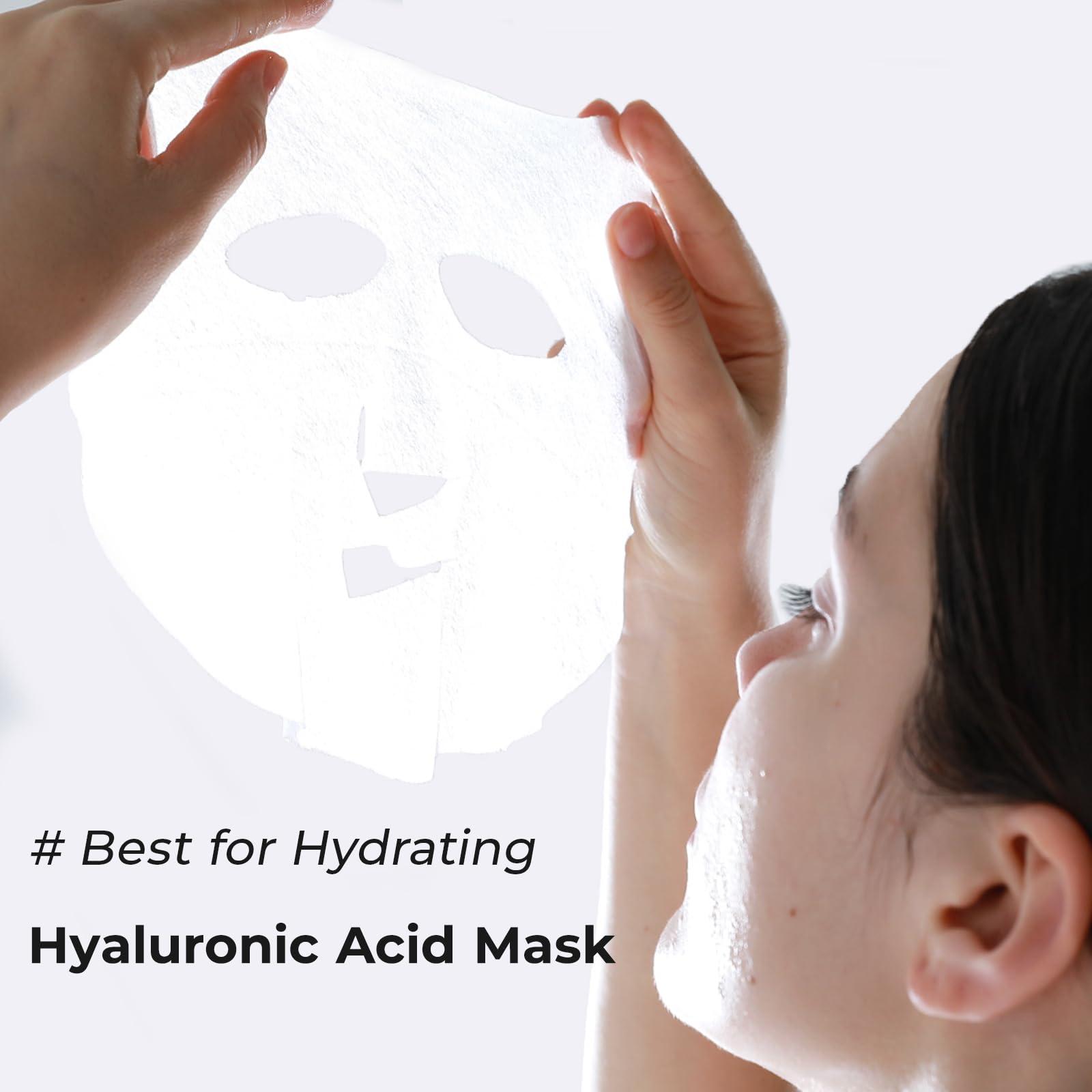 +WIS+ Hyaluronic Acid Face Mask 24 EA with Hyaluronic Acid Serum and Vitamin B5, Hydrating Facial Mask for Dry Skin, Anti-Aging Mask to Plump and Repair Dehydrated Skin, Safe on Sensitive Skin - Image 5