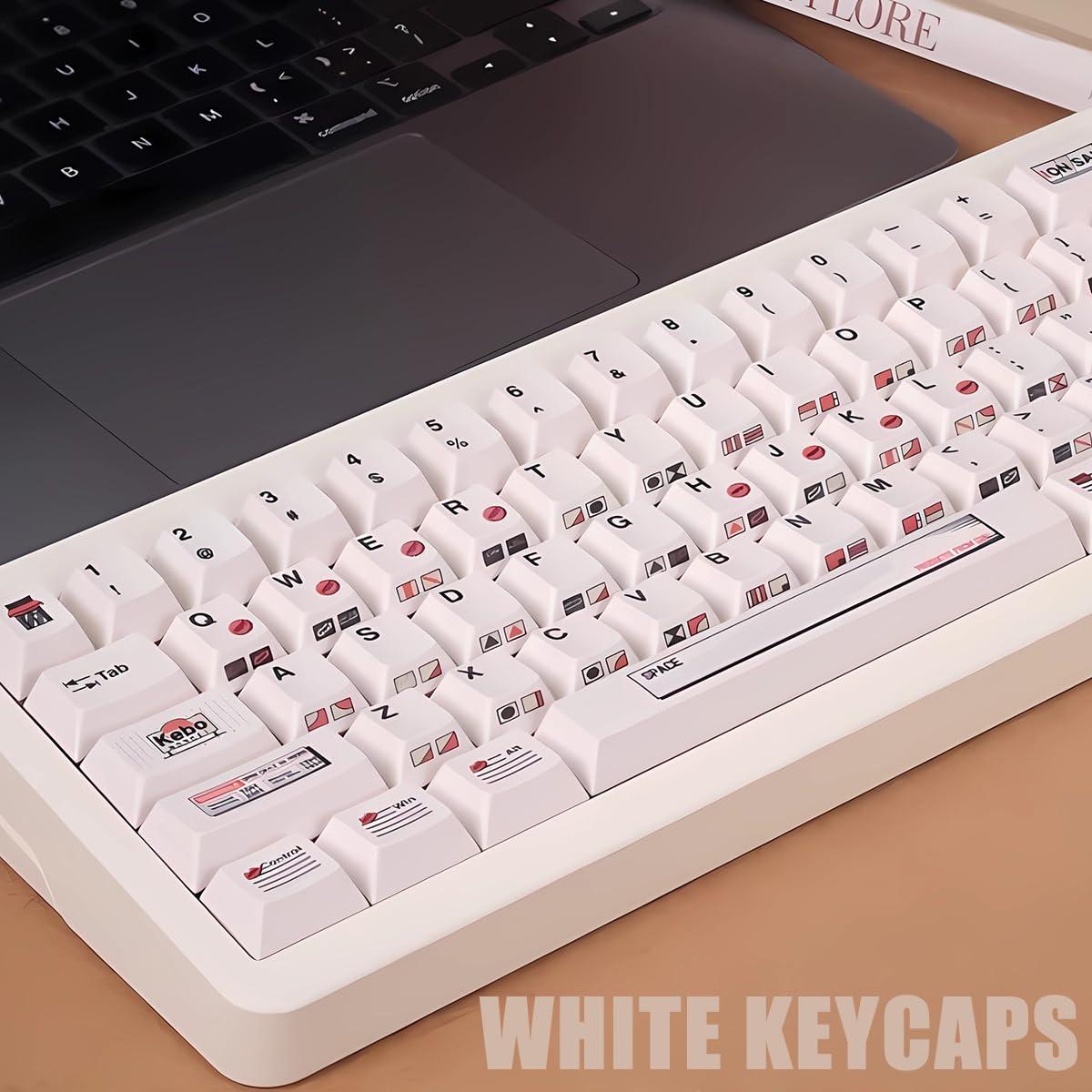 Sumgsn 152 Keys White PBT Keycap, Cherry Profile Keycaps, Cute Keycaps, Custom Keycap Set for Mechanical Keyboard 60% 75% 100% - Image 5