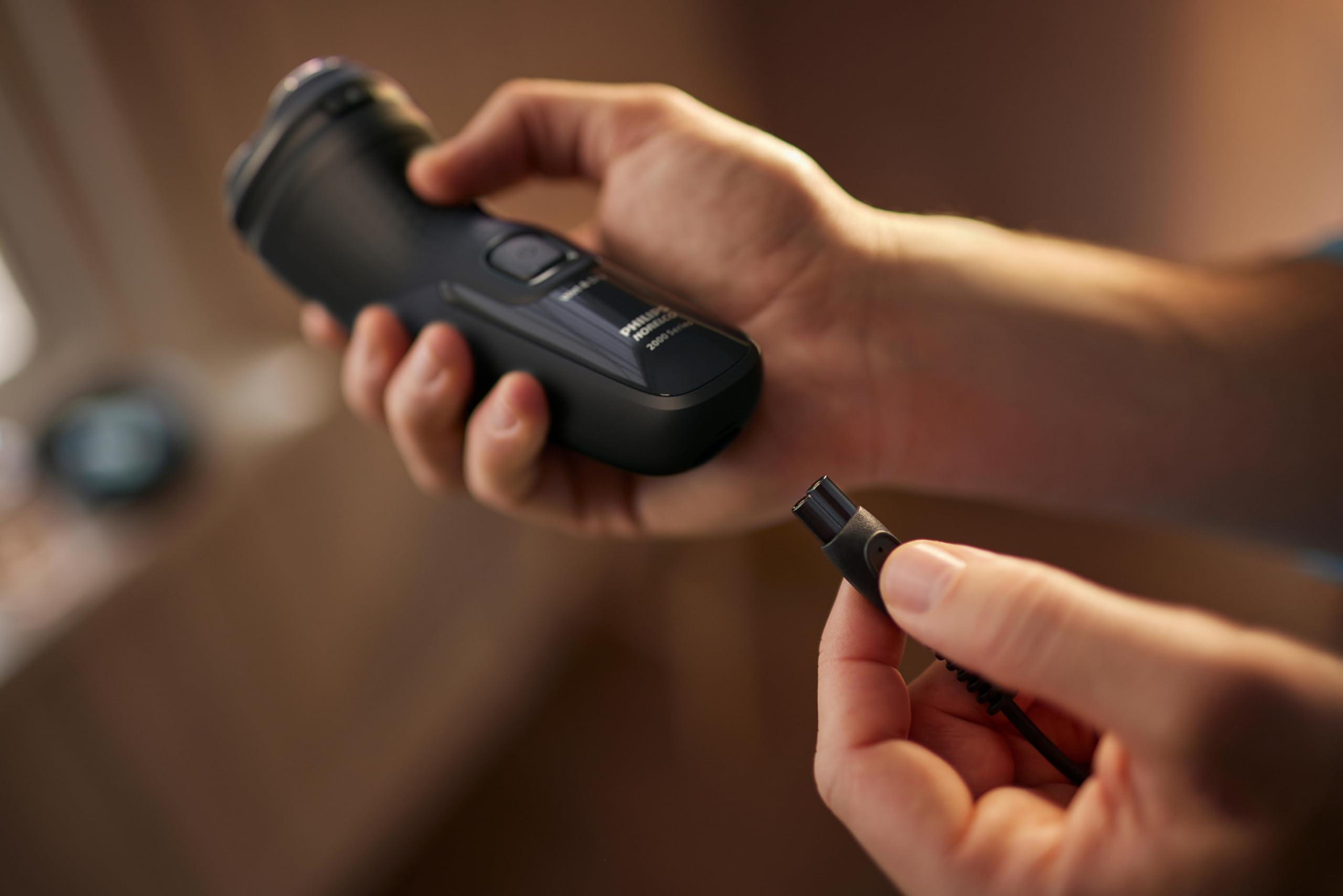 Philips Norelco Shaver 2400 Series, Wet and Dry Electric Shaver, Pop-up Trimmer, P-Cap, Deep Black, Model X3001/90 - Image 10
