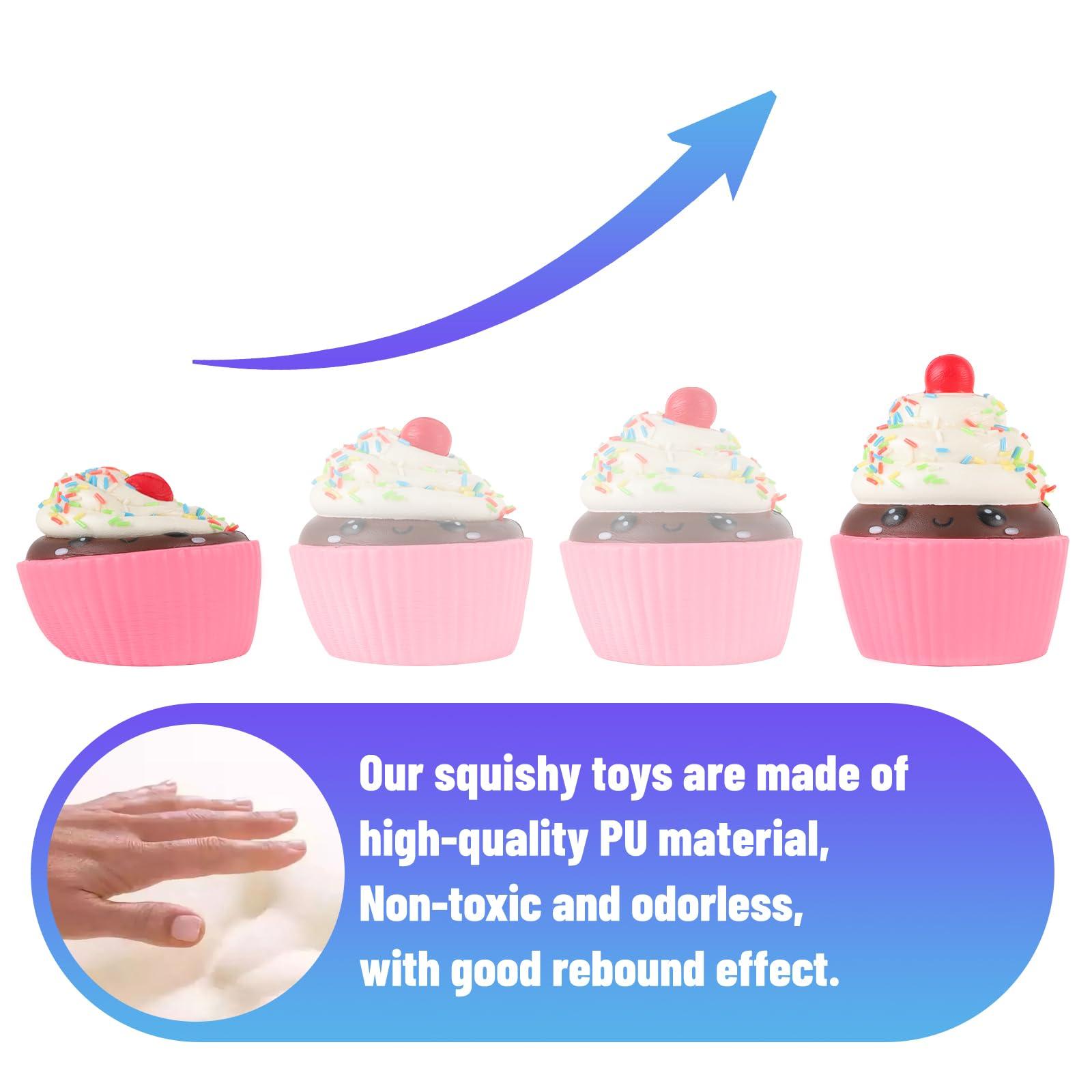 Anboor Squishies Cake Slow Rising Squish Toy for Kids Soft Ice Cream Cake Scented Stree Relief Realistic Food Cute Squeeze Squish Toy - Image 3