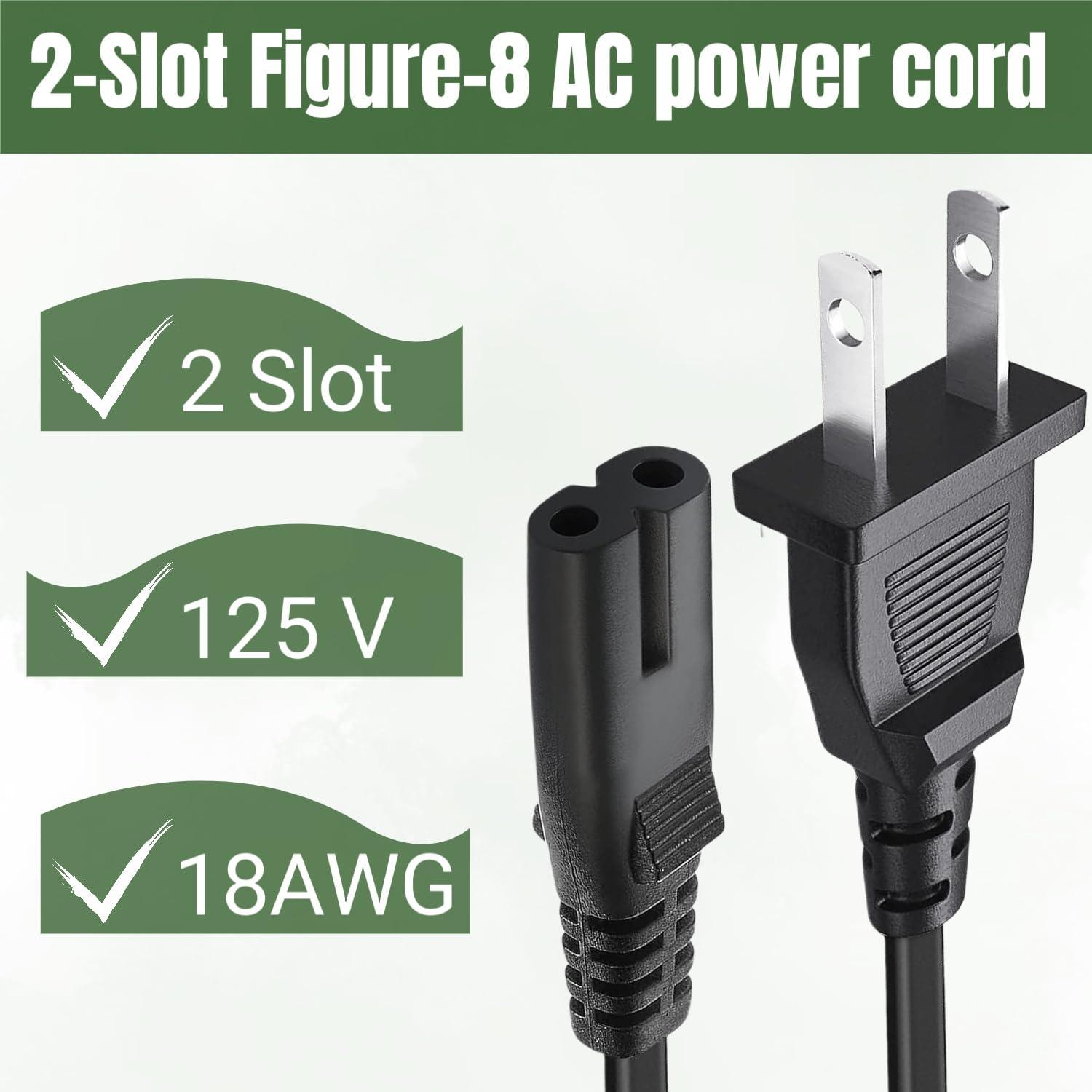 Power Cord Charger Cable 10Ft Compatible with JBL PartyBox 100 110 200 300 310 710 1000 On-The-Go Speaker JBL Bar 2.1 3.1 5.1 9.1 Soundbar JBL Boombox 3 Speaker Replacement 2 Slot Devices Supply Cord - Image 4