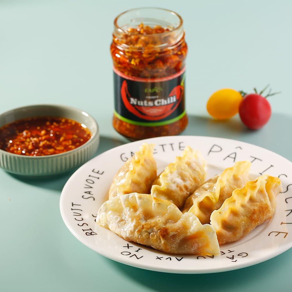 EAPC Nuts Chili Oil - 6.7oz Chili Crisp Oil with Peanuts, Sunflower Seeds, Sesame, Extra Crunchy Nuts Chili Sauce, Ready to Eat and Use as Sauce, Condiment - Image 5