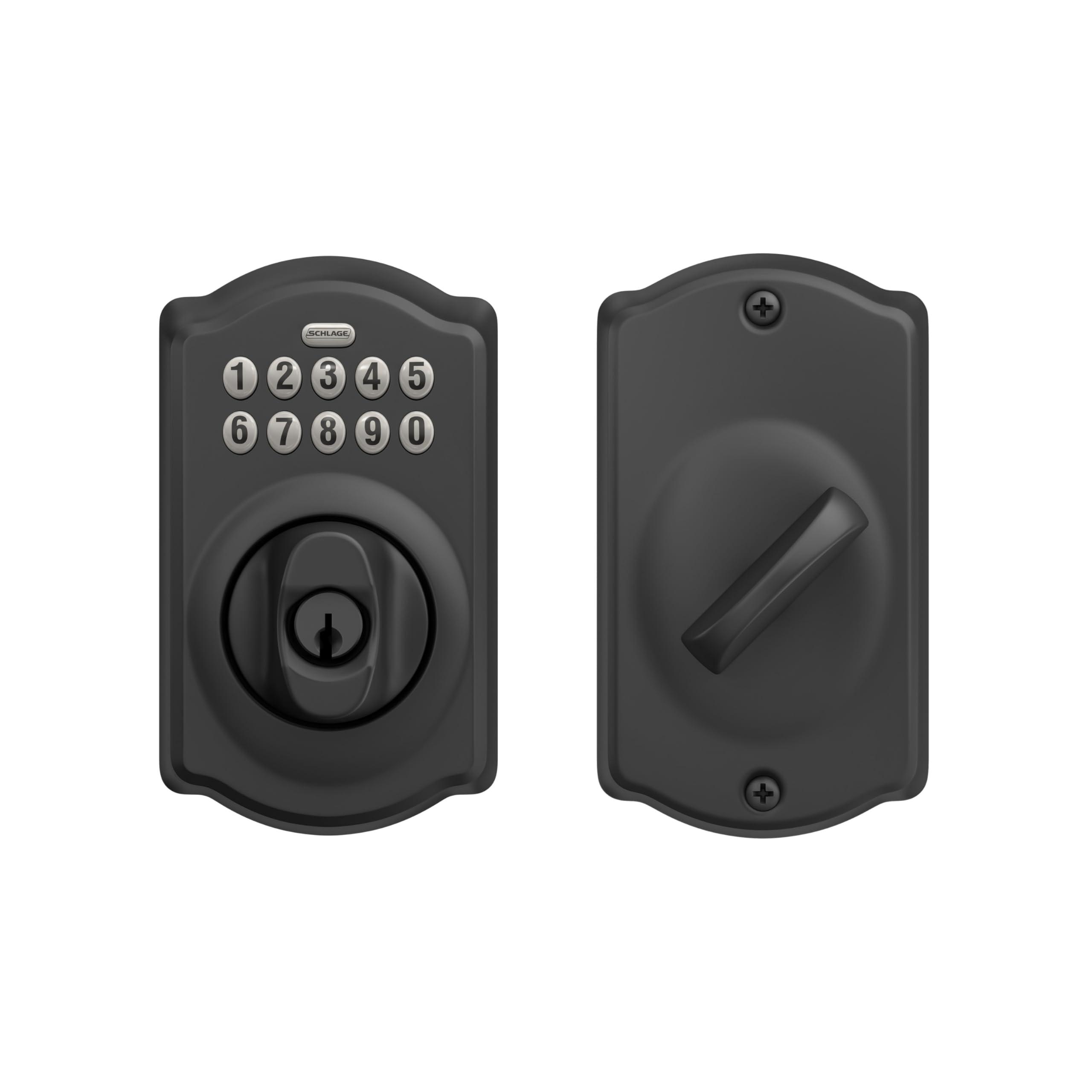 SCHLAGE BE365 CAM 622 Keypad Electronic Deadbolt, Matte Black - Image 7