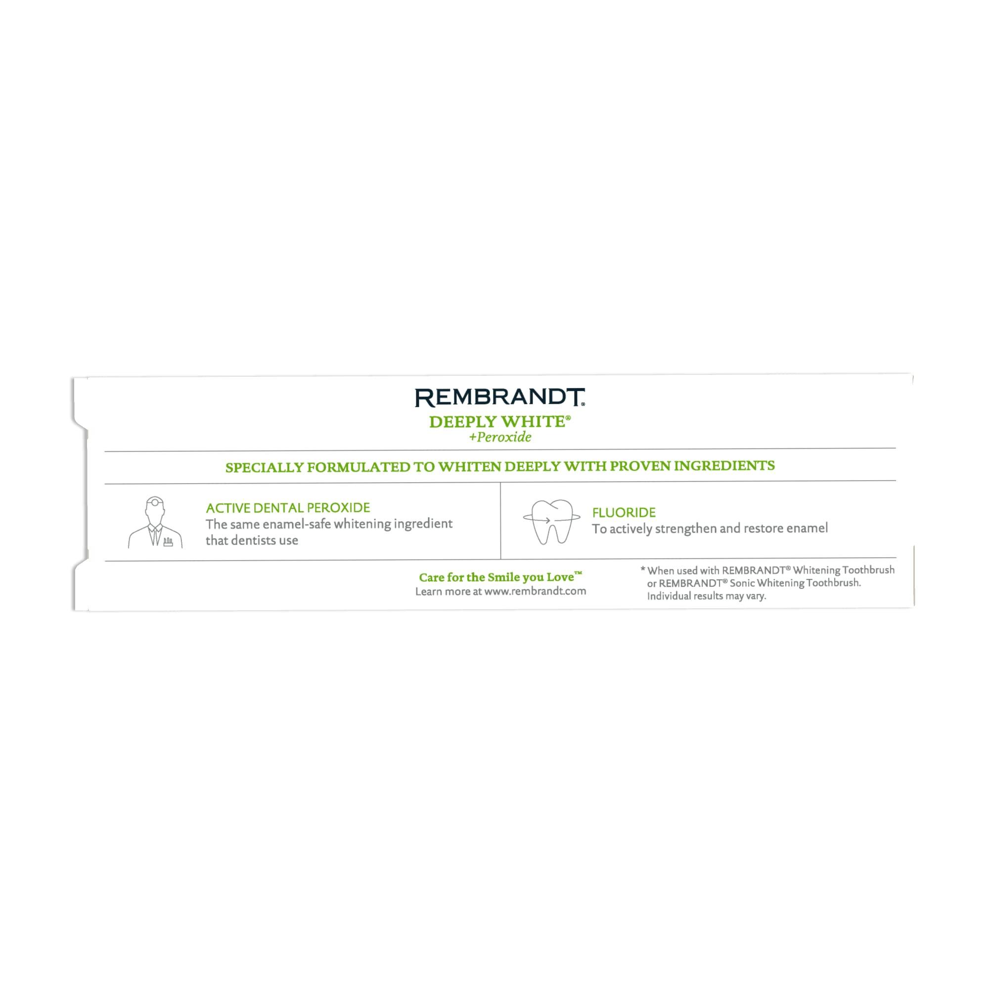 Rembrandt Deeply White + Peroxide Whitening Toothpaste, Peppermint Flavor, 3.5-Ounce (Pack of 2) (Packaging may Vary) - Image 3