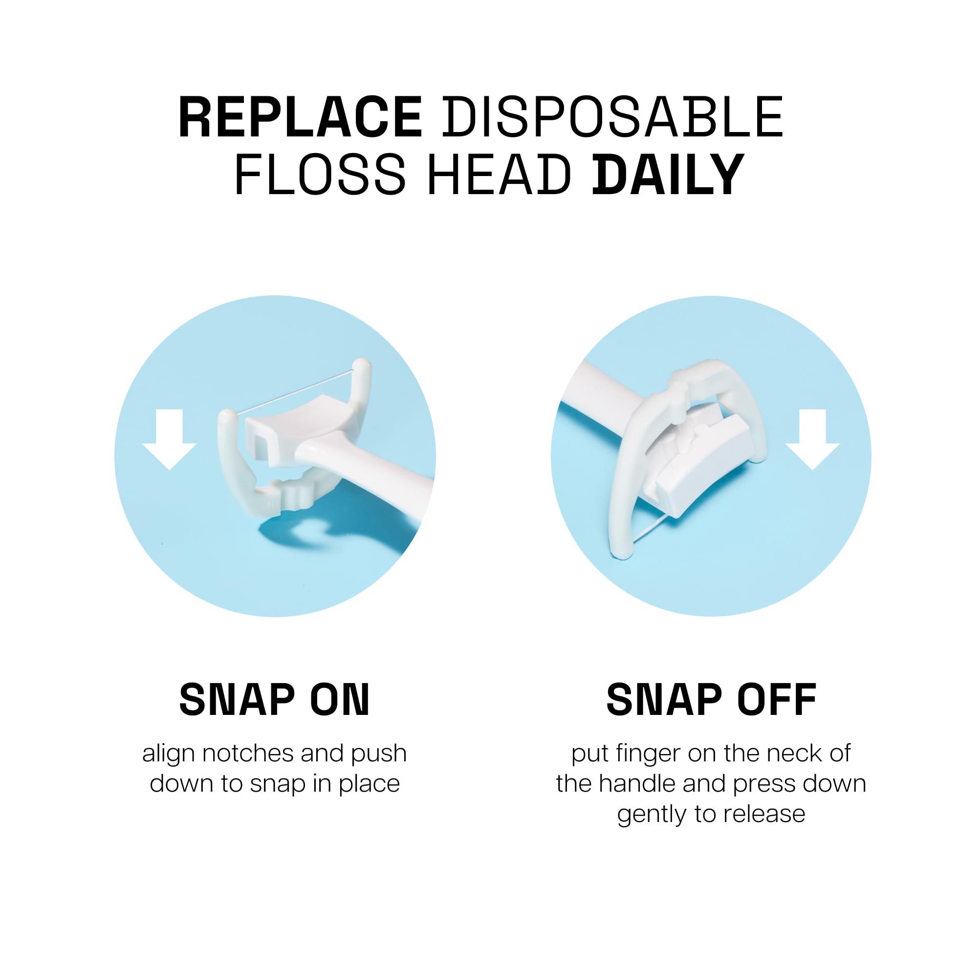 REACH Ultraclean Access Flosser Refill Heads, Mint, Plaque Remover for Teeth, Shred Resistant, for Hard to Reach Areas, Oral Care, PFAS Free, for Adults & Kids, 1 Pack, 28 Count - Image 5