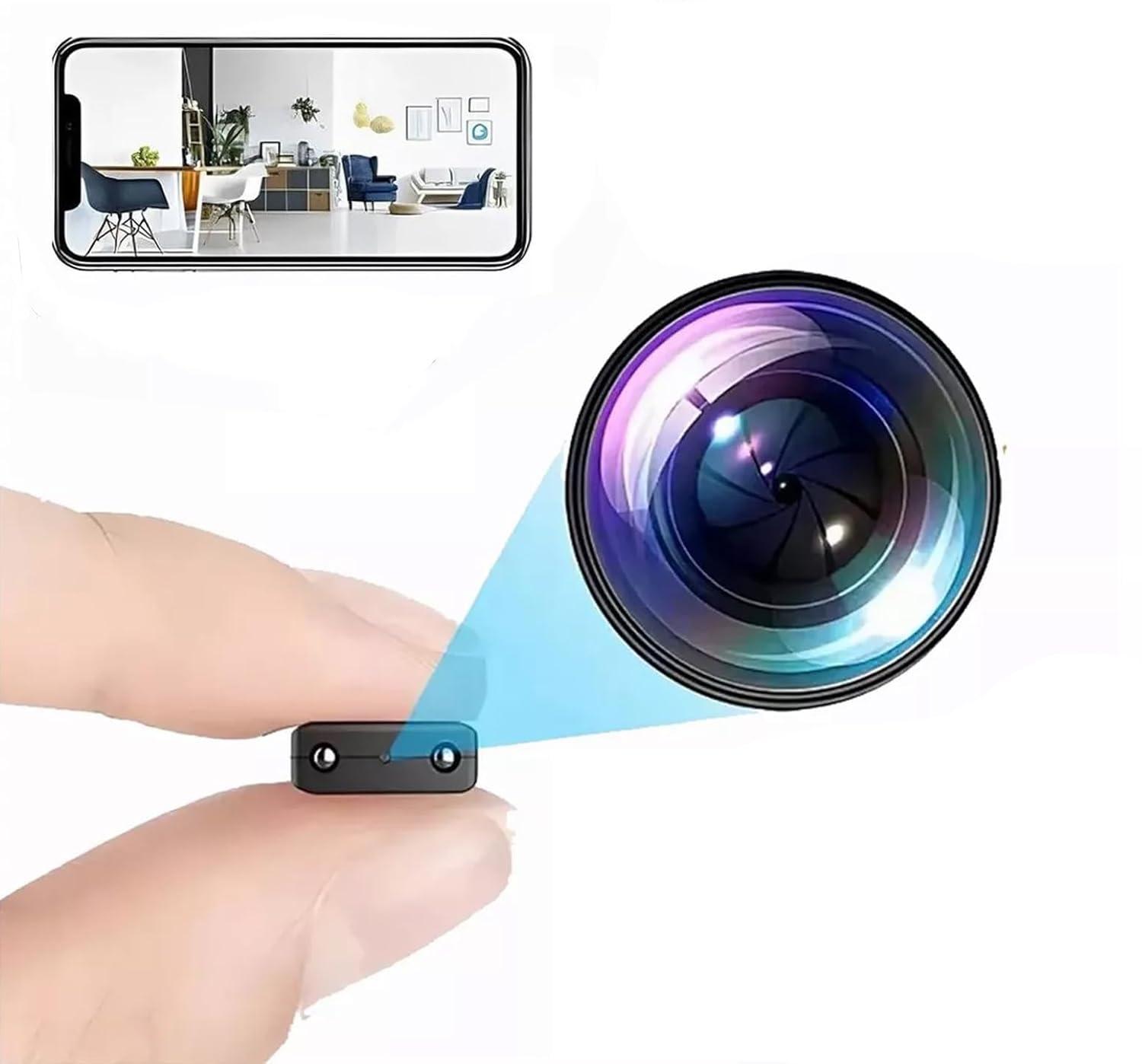 BAKEWAY Mini WiFi Camera Security Camera HD 1080P Nanny Cam with Night Vision, Remote Viewing for Security with iOS,Android Phone