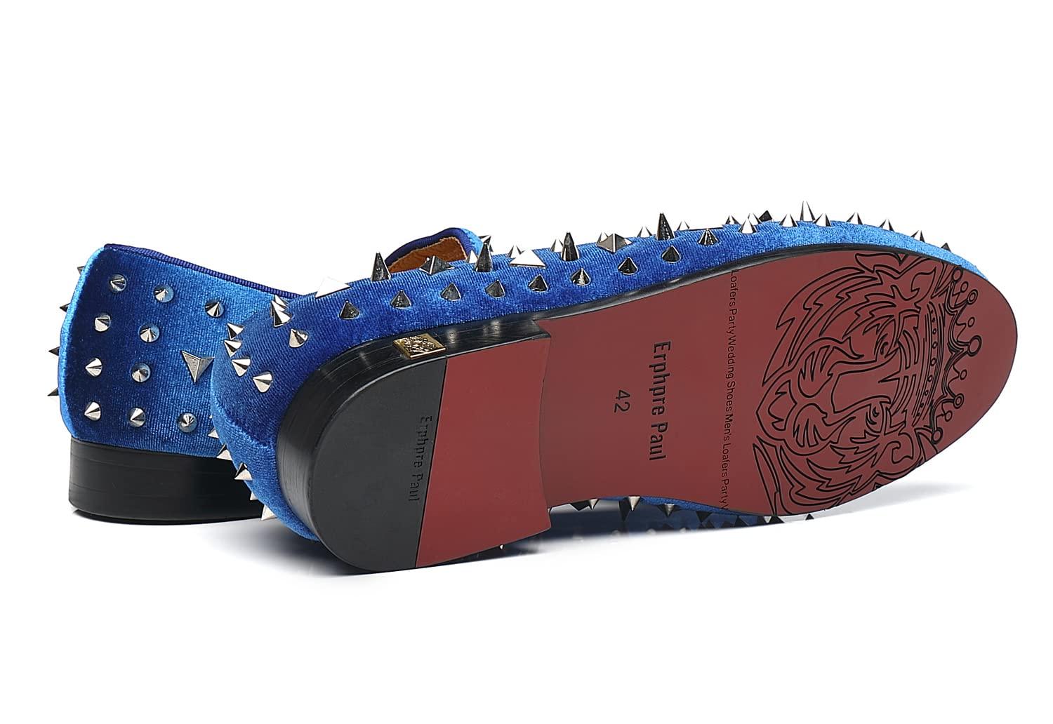 Erphpre Paul Men's Studded Loafers Spikes Rivets Luxury Dress Wedding Party Prom Shoes - Image 6