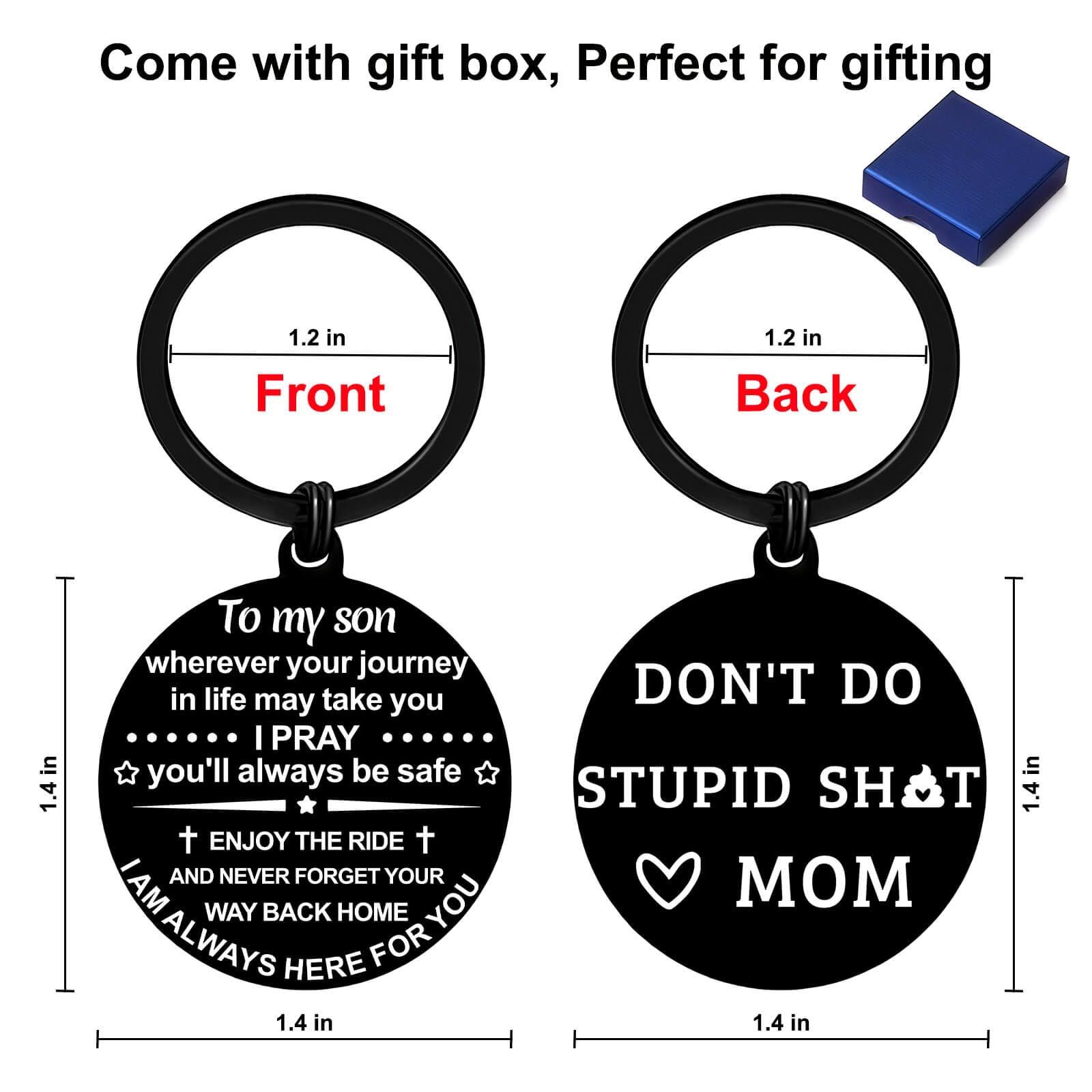 YYQX Son Gifts from Mom Dad to Son keychain Teen Adult Sons Birthday Graduation Christmas Gifts - Image 5