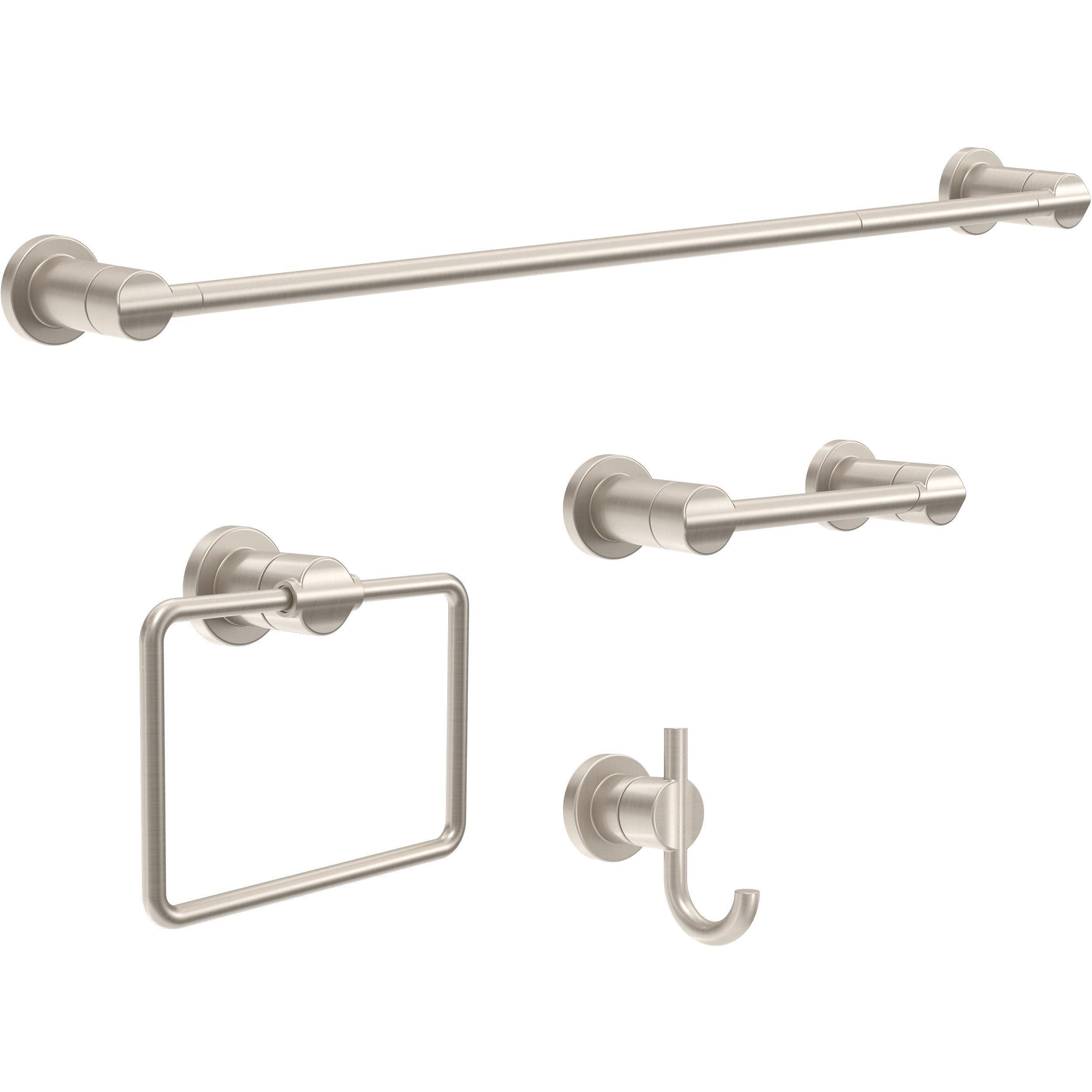 Delta Nicoli (1-Pack) Toilet Paper Holder SpotShield Brushed Nickel Tissue Roll Holder for Bathroom Organization and Storage Pivoting Toilet Tissue Holder Wall Bathroom Accessories NIC50-DN - Image 3