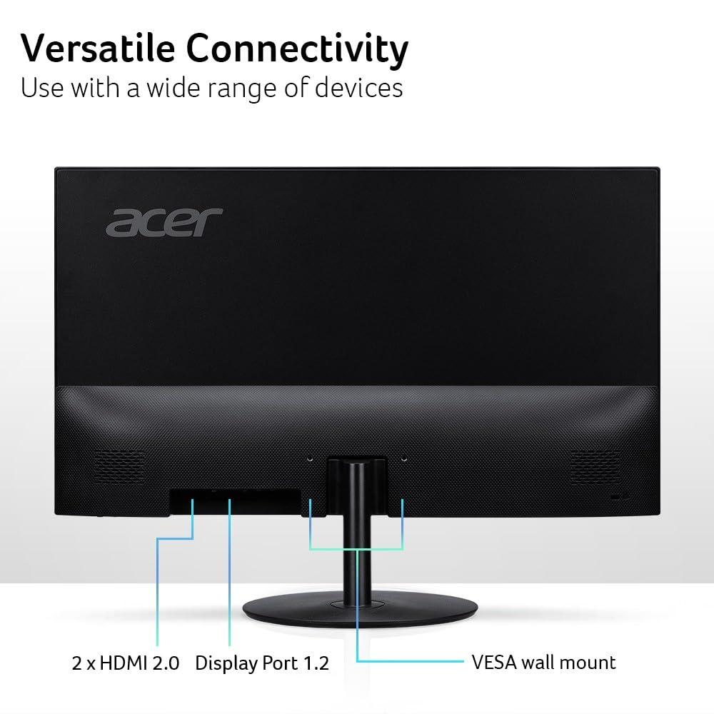 Acer SB272U Ebiip 27" WQHD 2560x1440 IPS Zero-Frame Gaming Office Monitor | AMD FreeSync Technology | Ultrathin Stylish Design | 100Hz | 1ms VRB | Low Blue Light | Display Port & 2 x HDMI 2.0 Ports - Image 6