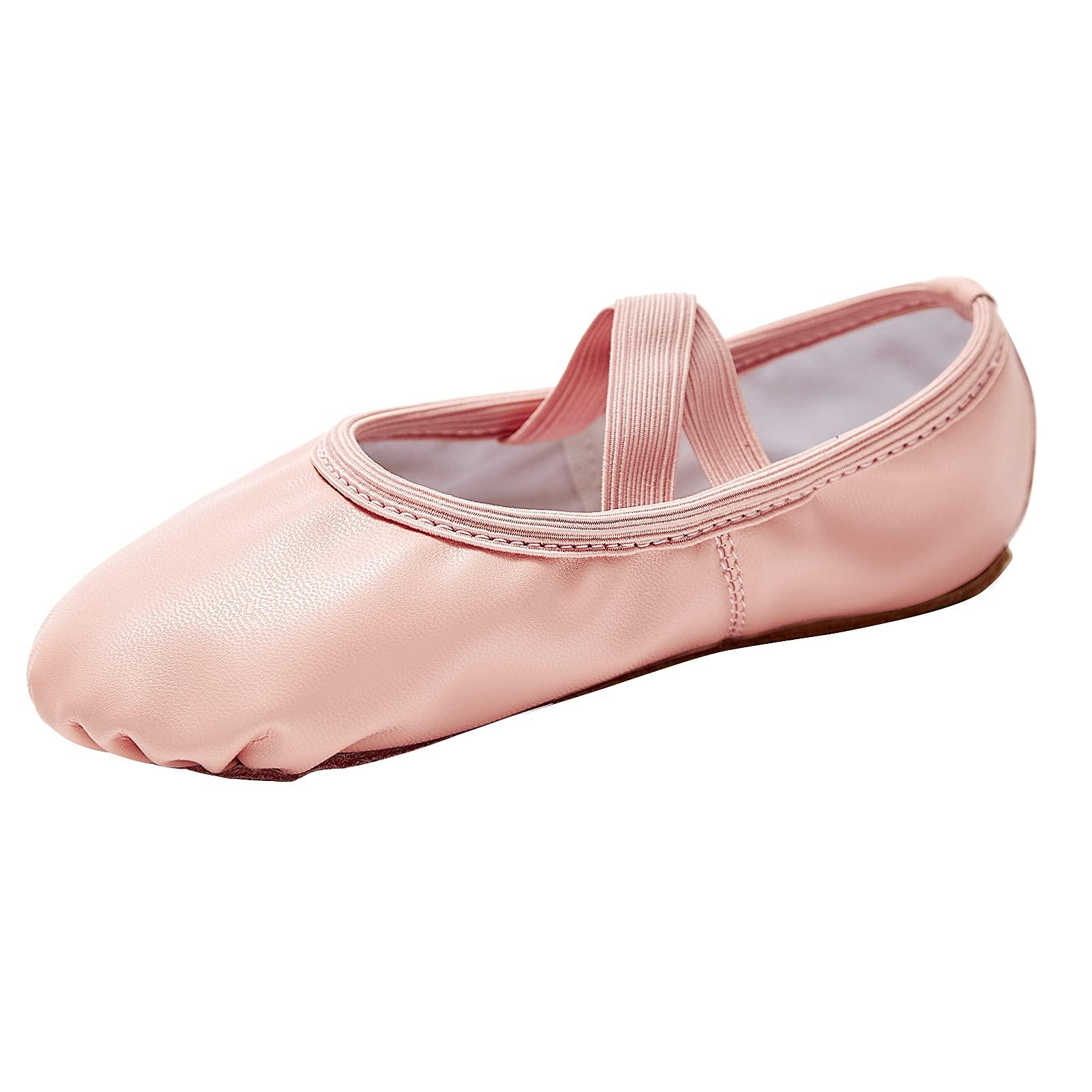 Stelle Ballet Shoes for Girls Toddler Dance Slippers Soft Leather Ballerina Boys Shoes for Toddler/Little Kid/Big Kid/Women