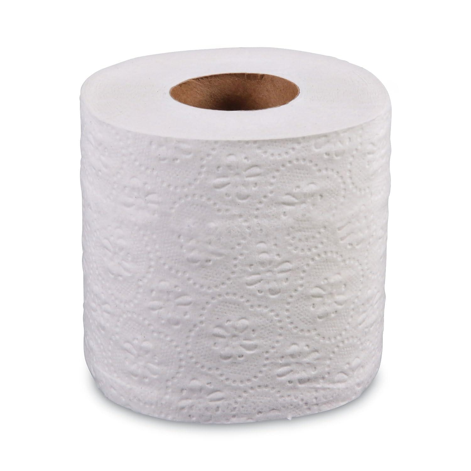 Boardwalk B6145 2-Ply Standard Septic Safe 3 in. x 4 in. Toilet Tissue - White (96/Carton) - Image 2