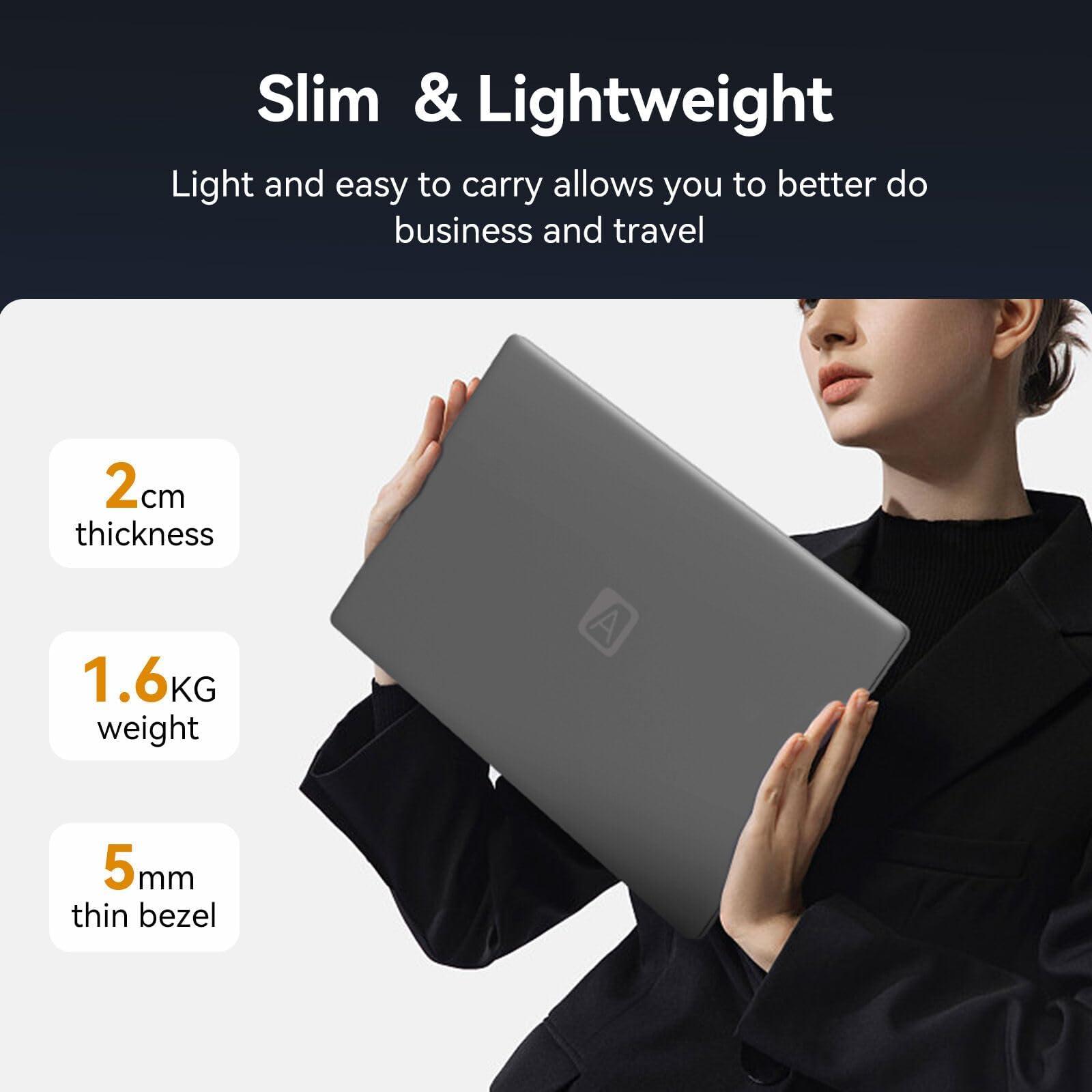 Laptop Computer 15.6'' HD Display, Intel UHD Graphics, Intel Celeron N5095 4-Core Processor, 12GB RAM, 512GB SSD up to Expandable 1TB, WiFi, 180°Open Angle, Windows 11 Laptop, Gray - Image 6