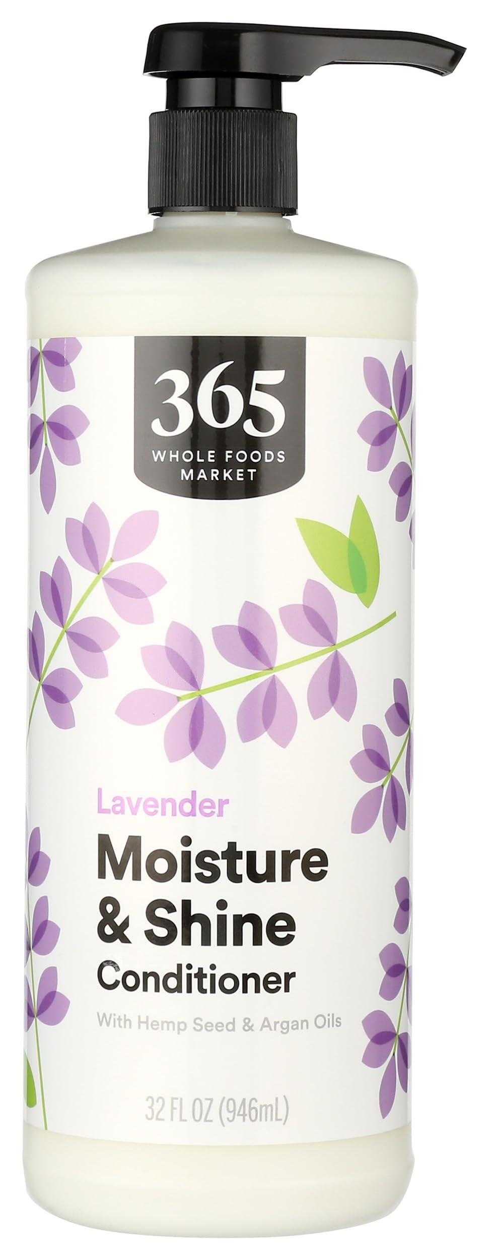 365 by Whole Foods Market, Moisture & Shine Conditioner with Hemp Seed & Argan Oil, Lavender Scent, 32 Fl Oz
