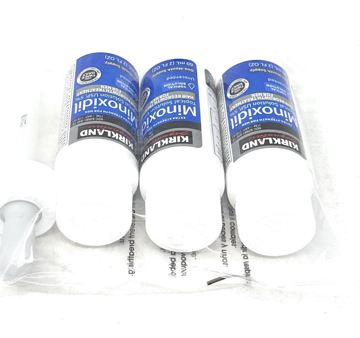 Minoxidil-5% Extra Strength Hair Regrowth for Men, 3 Count, 2 Ounce Bottles - Image 4